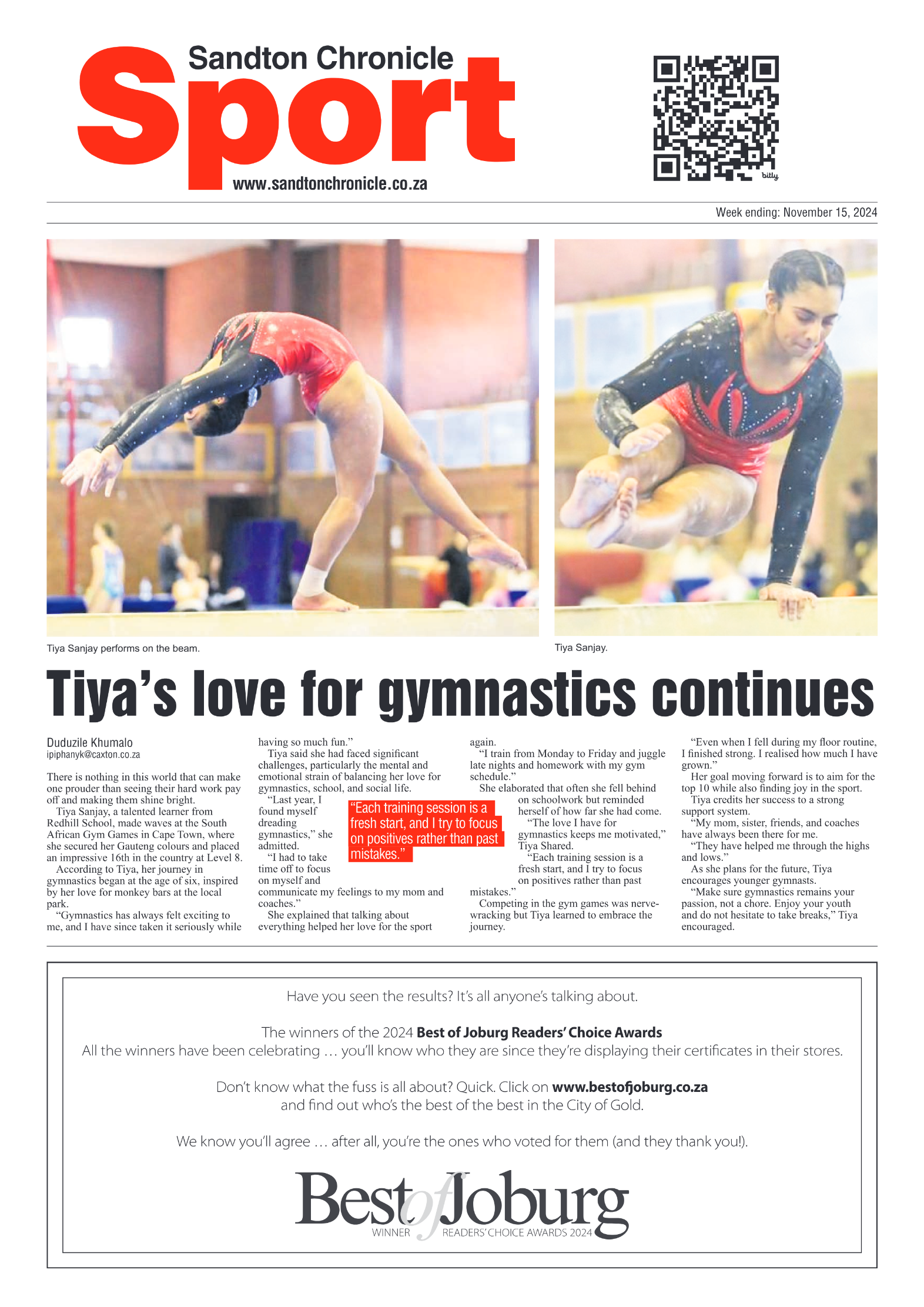 Sandton Chronicle 15 November 2024 page 12