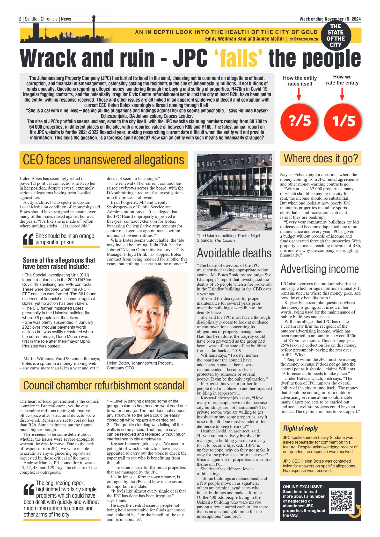 Sandton Chronicle 15 November 2024 page 2