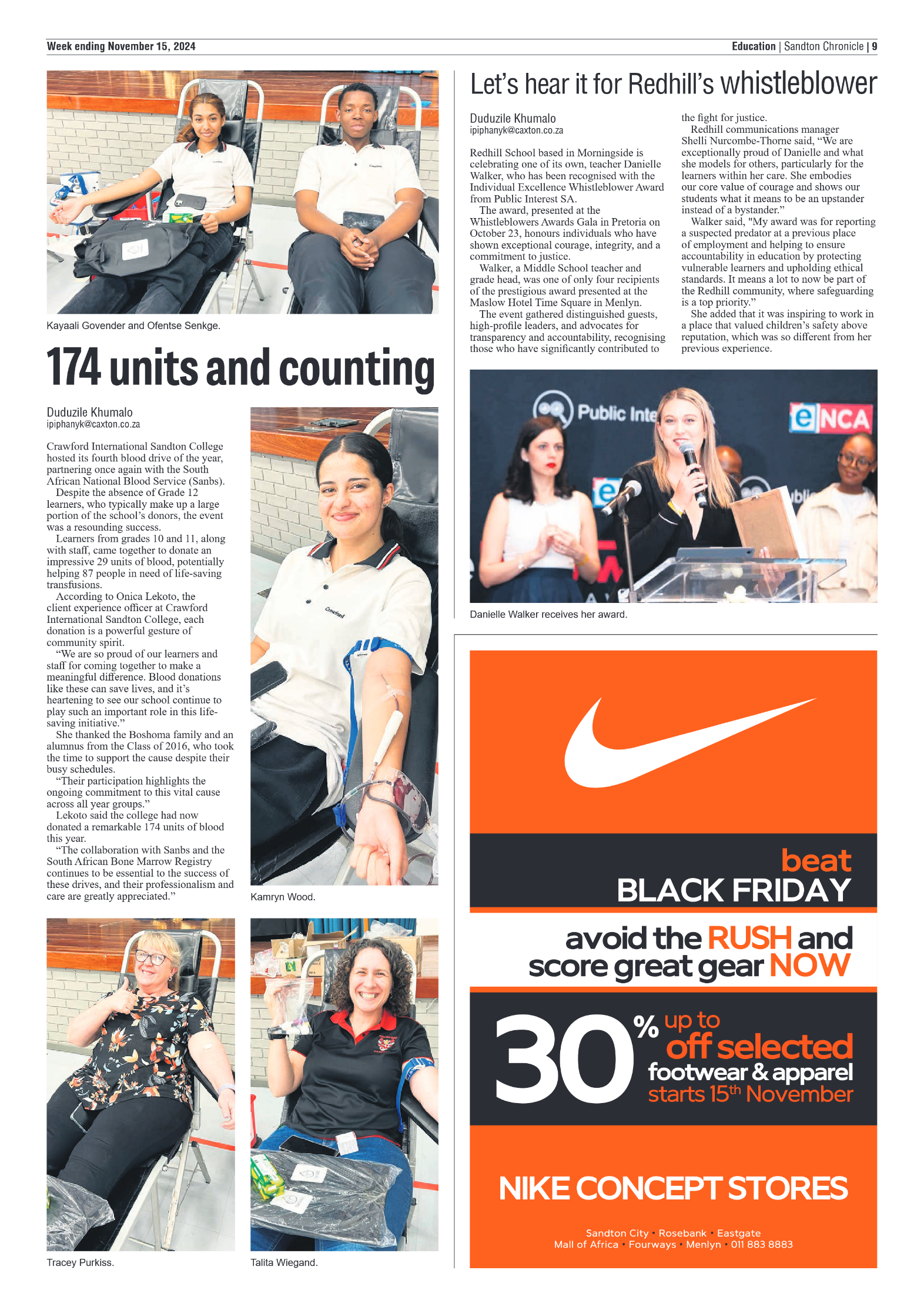 Sandton Chronicle 15 November 2024 page 9