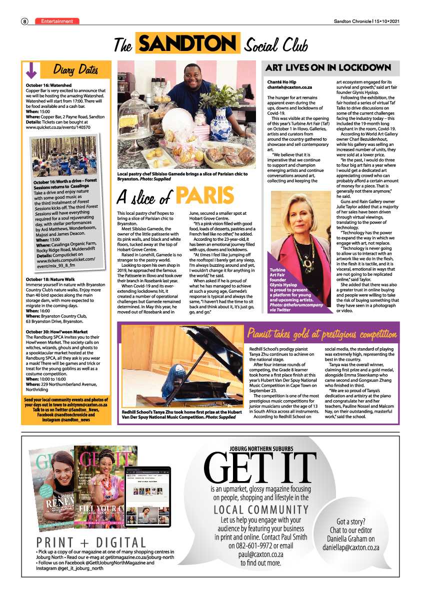 Sandton Chronicle 15 October 2021 page 8