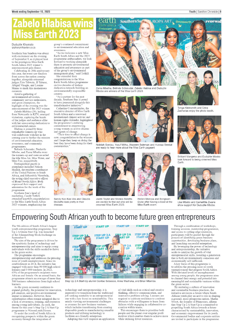 Sandton Chronicle 15 September 2023 page 9