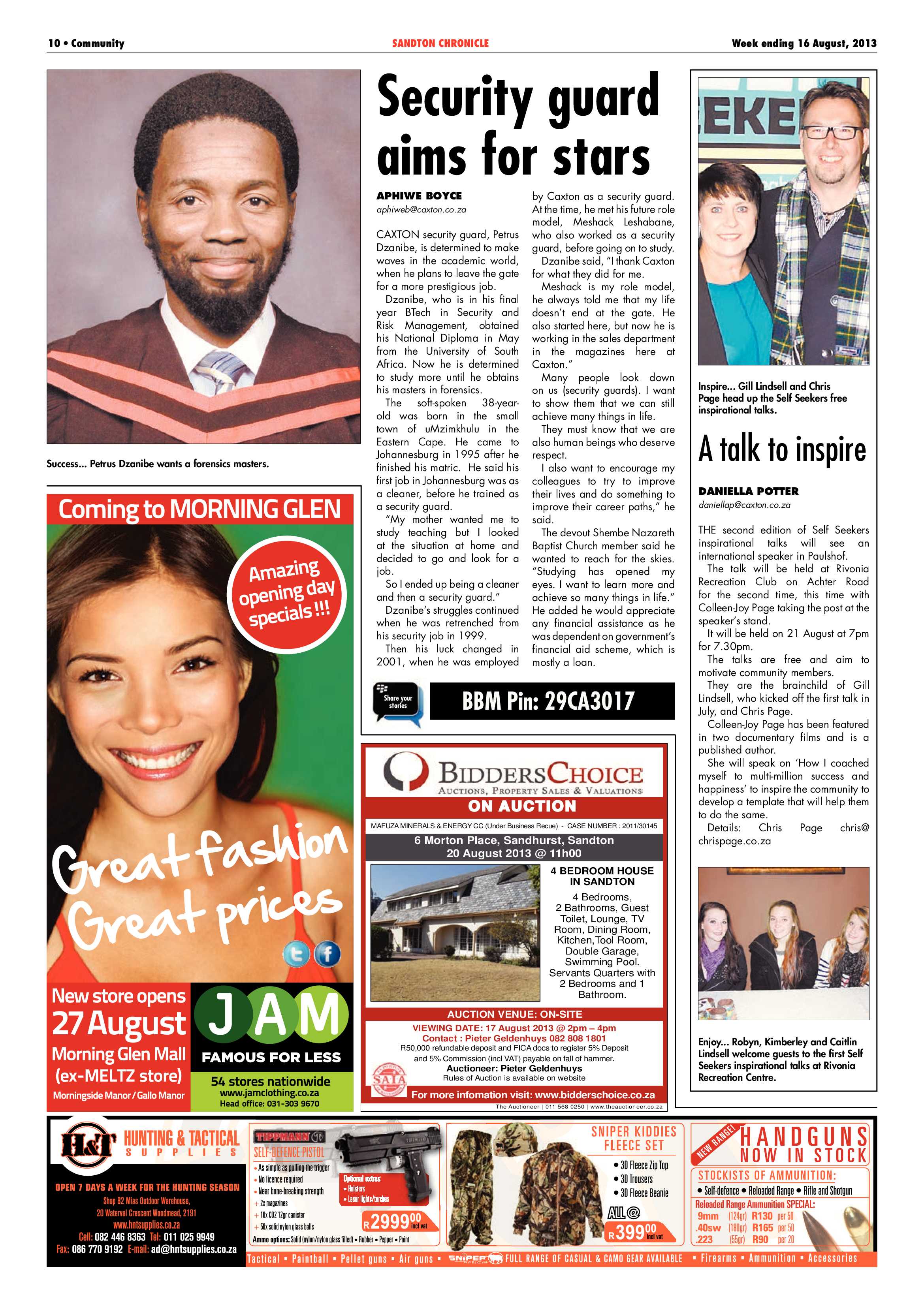 Sandton Chronicle 16 August 2013 page 10