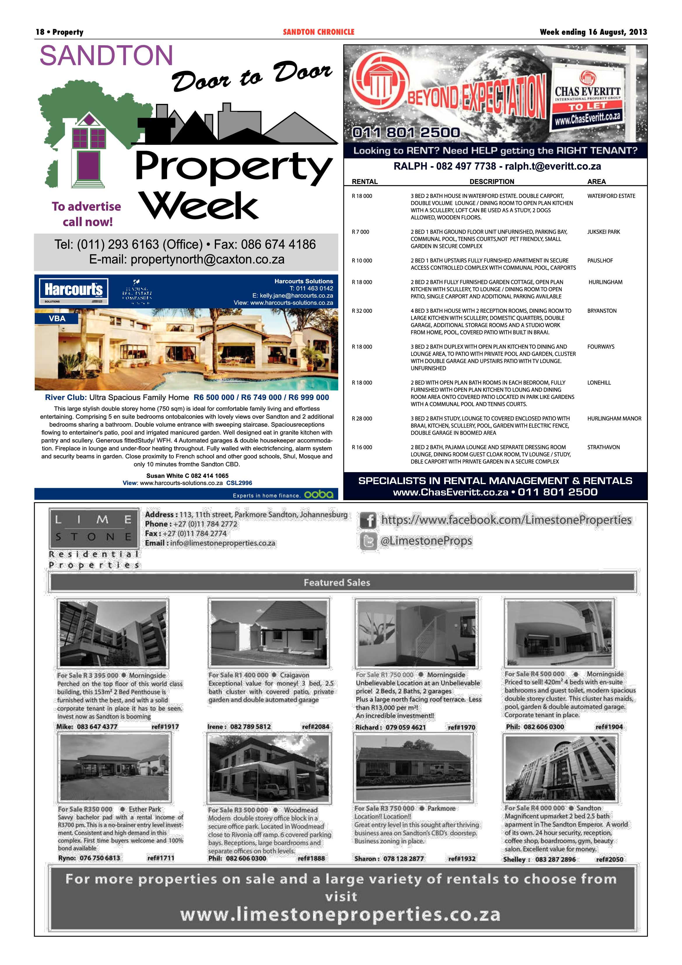 Sandton Chronicle 16 August 2013 page 18