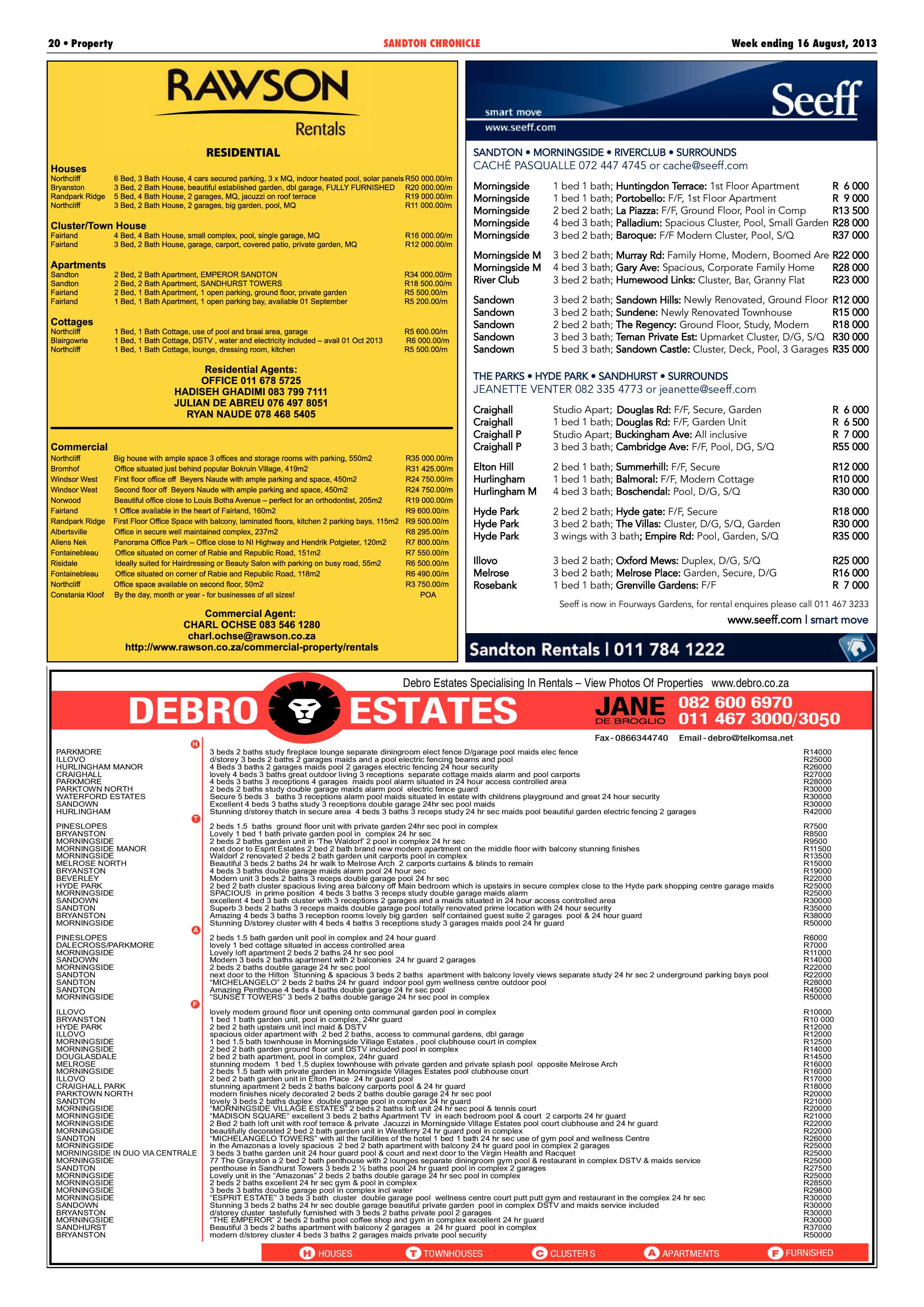 Sandton Chronicle 16 August 2013 page 20