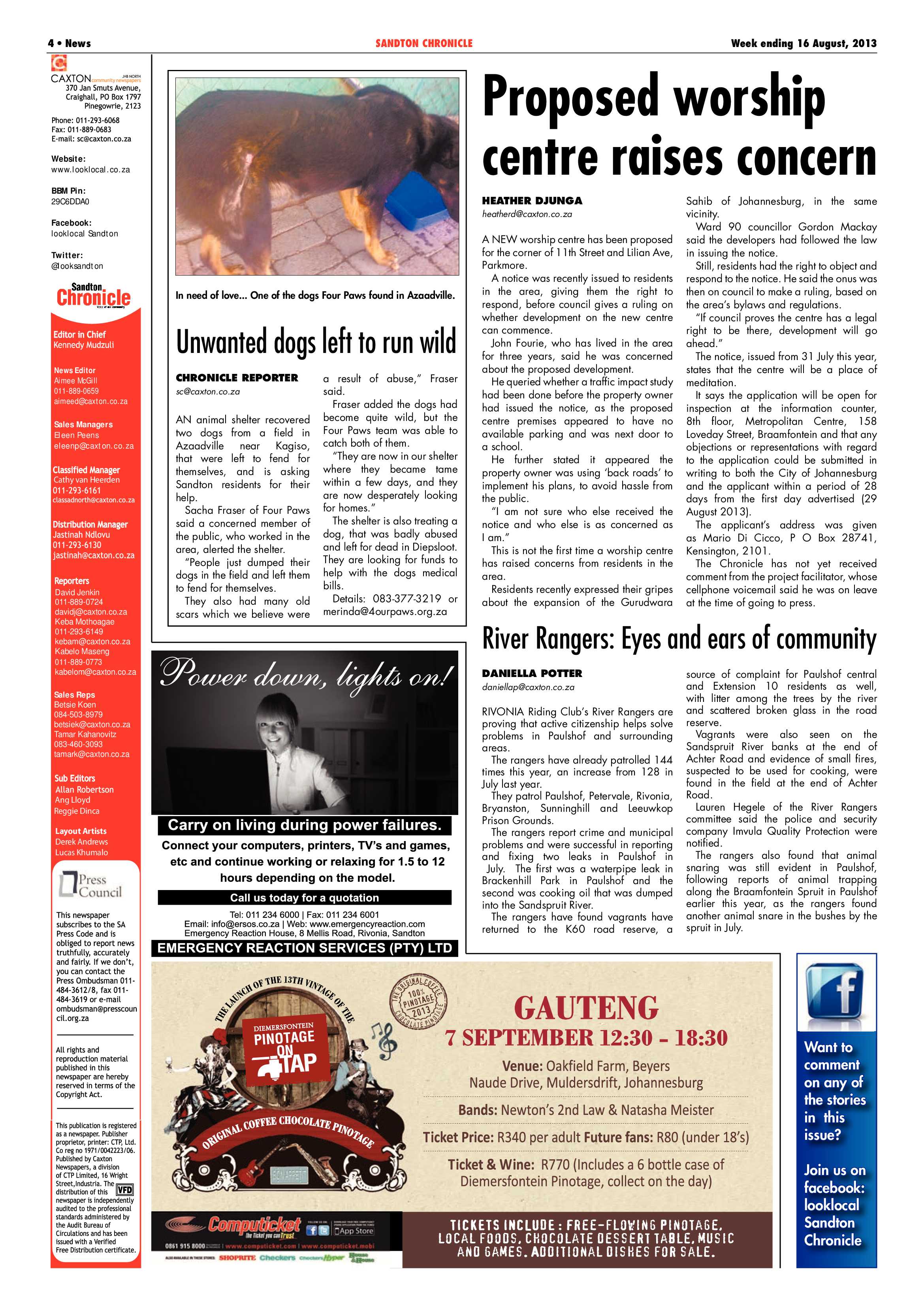 Sandton Chronicle 16 August 2013 page 4