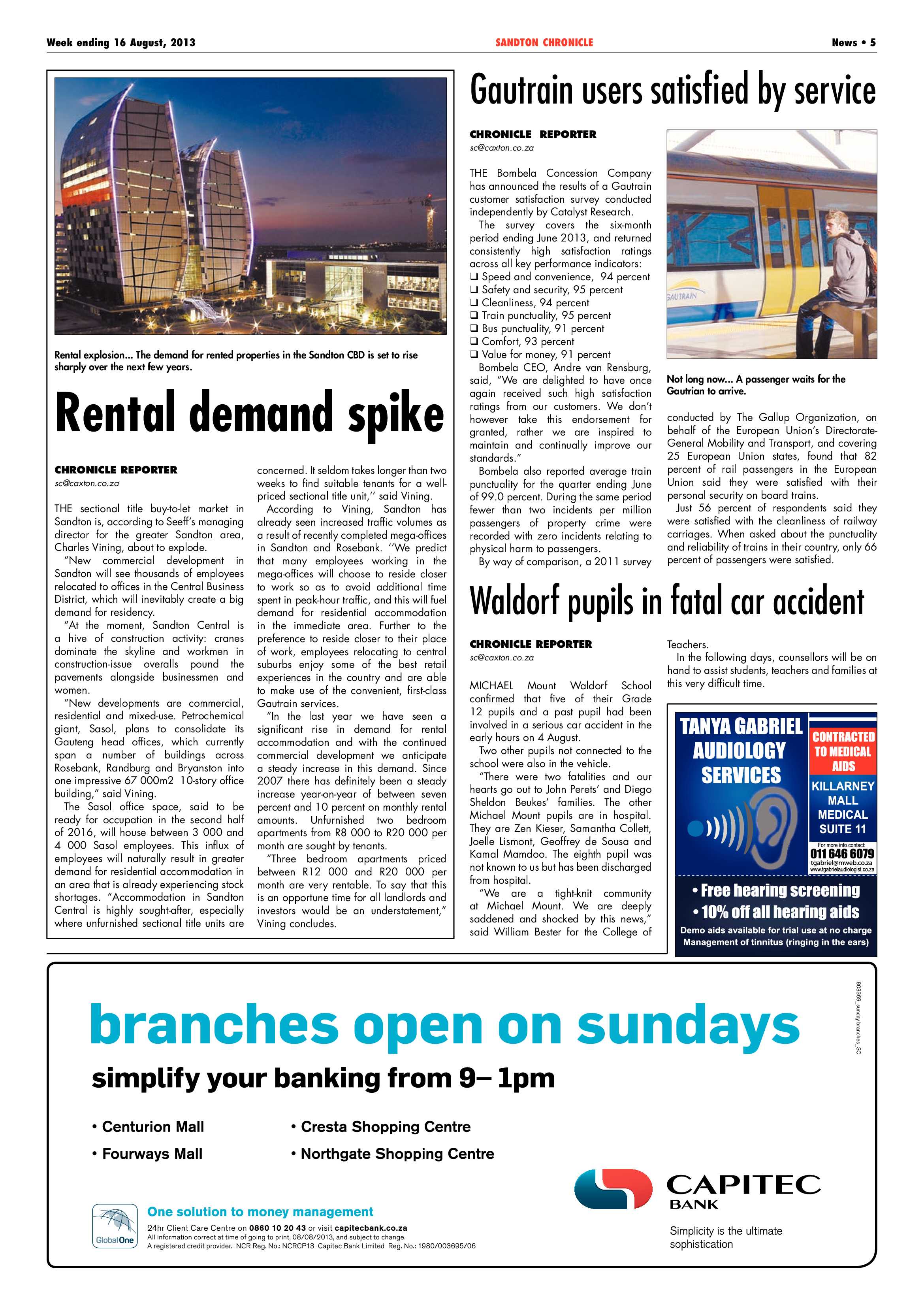 Sandton Chronicle 16 August 2013 page 5