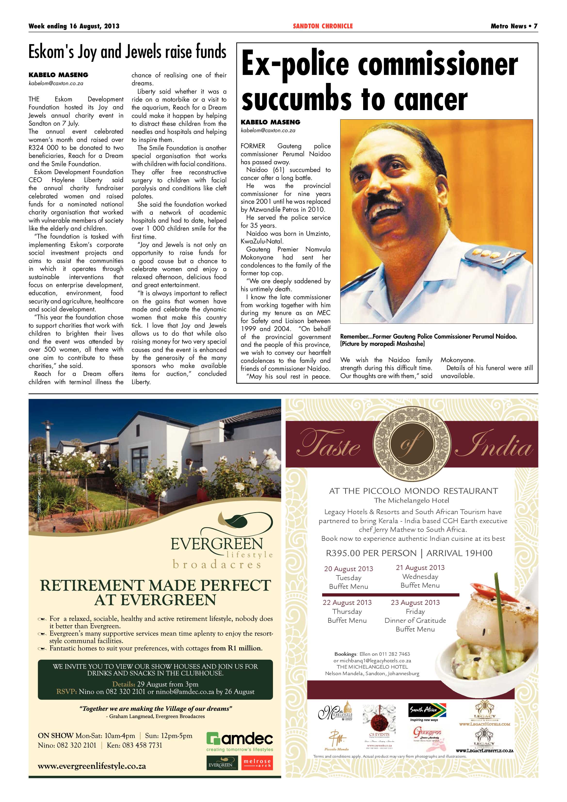 Sandton Chronicle 16 August 2013 page 7