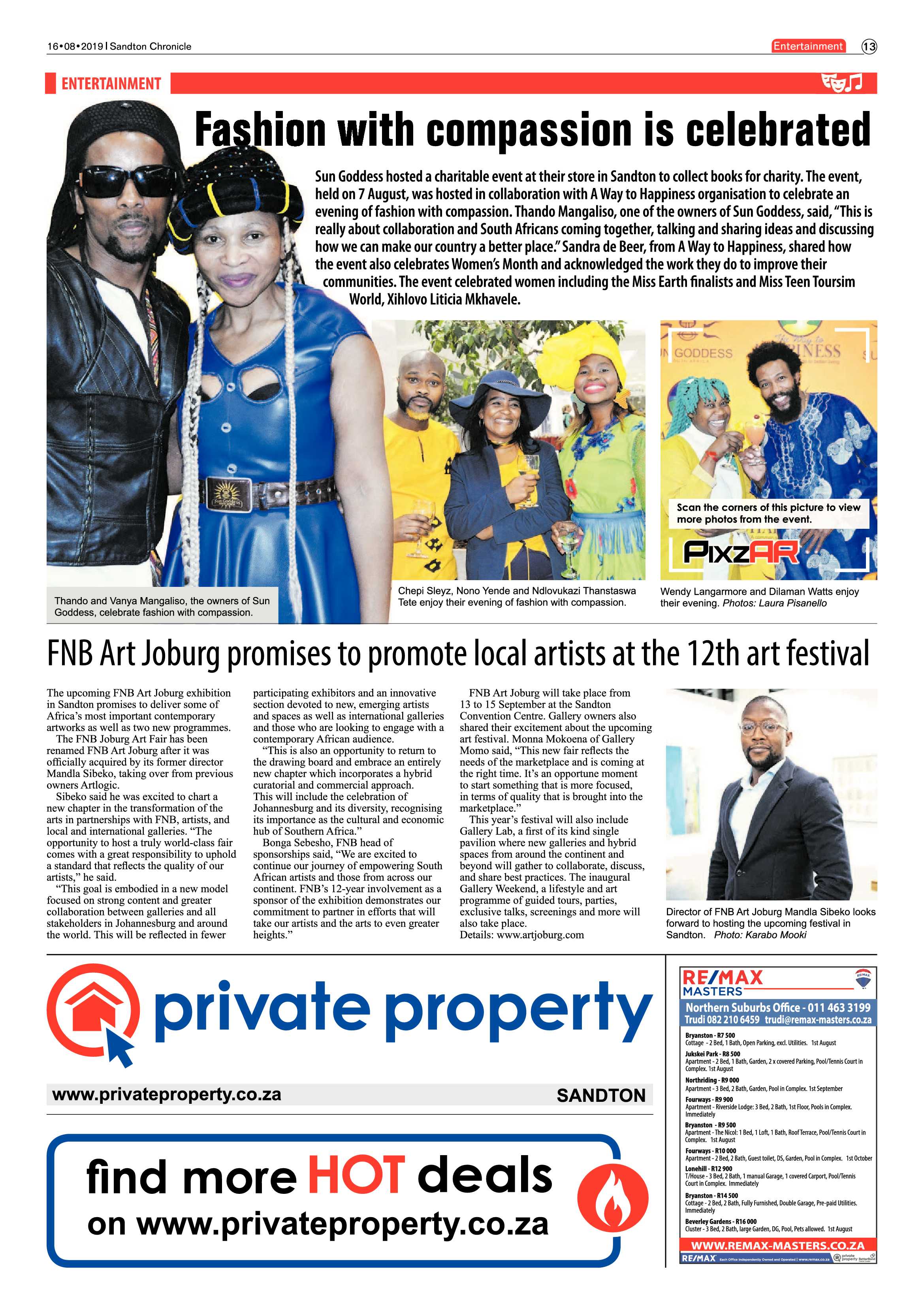 Sandton Chronicle 16 August, 2019 page 13