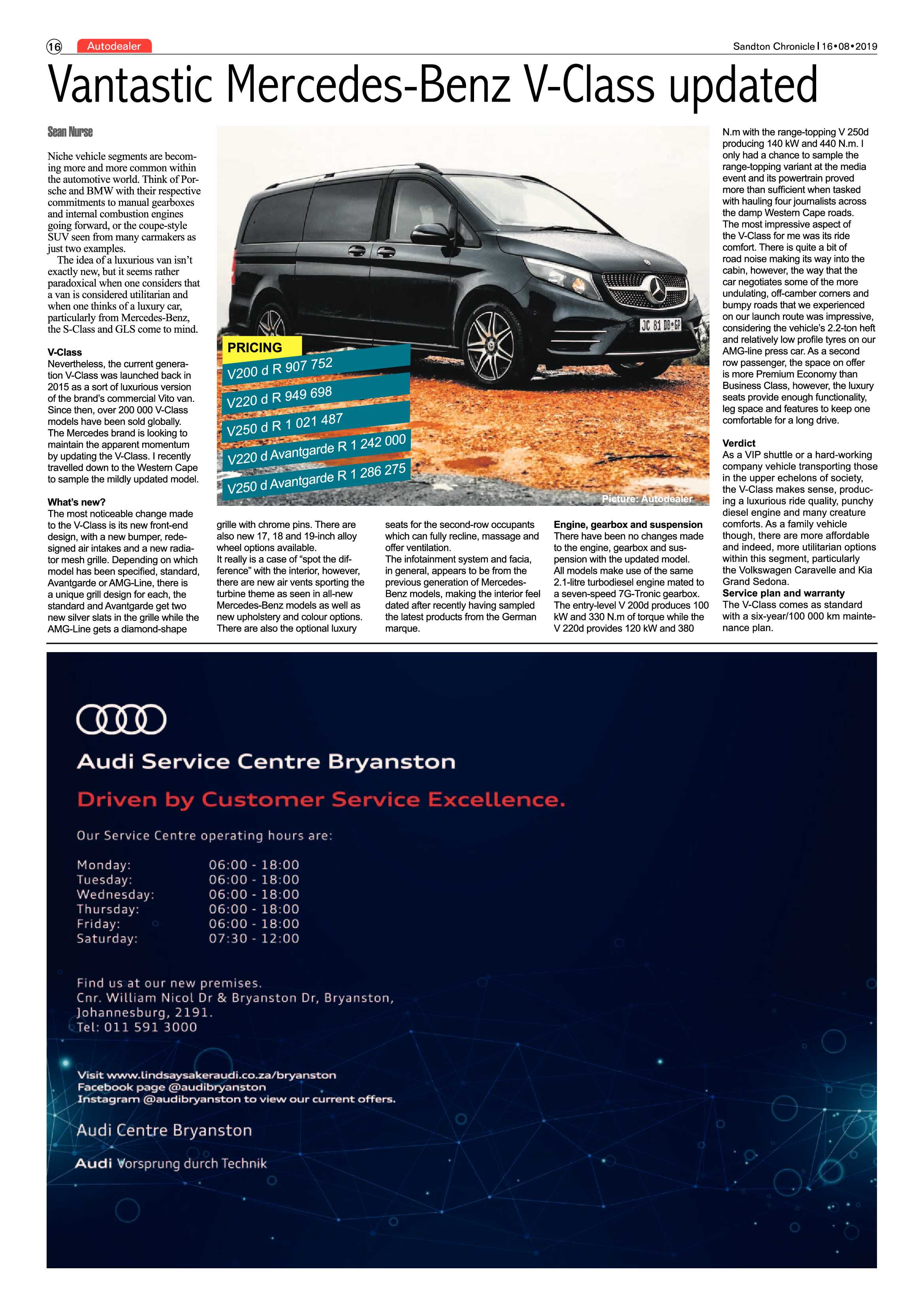 Sandton Chronicle 16 August, 2019 page 16