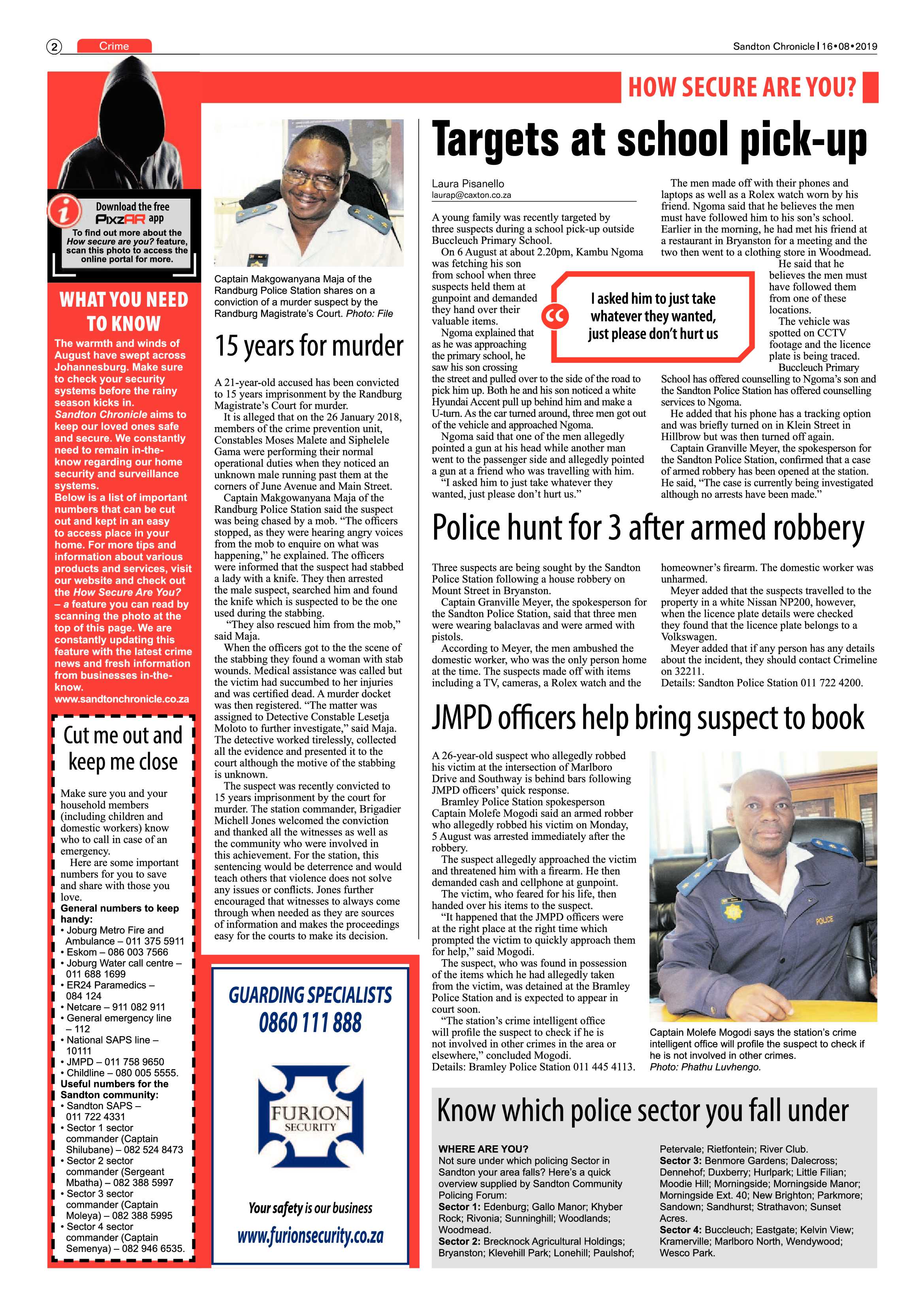 Sandton Chronicle 16 August, 2019 page 2