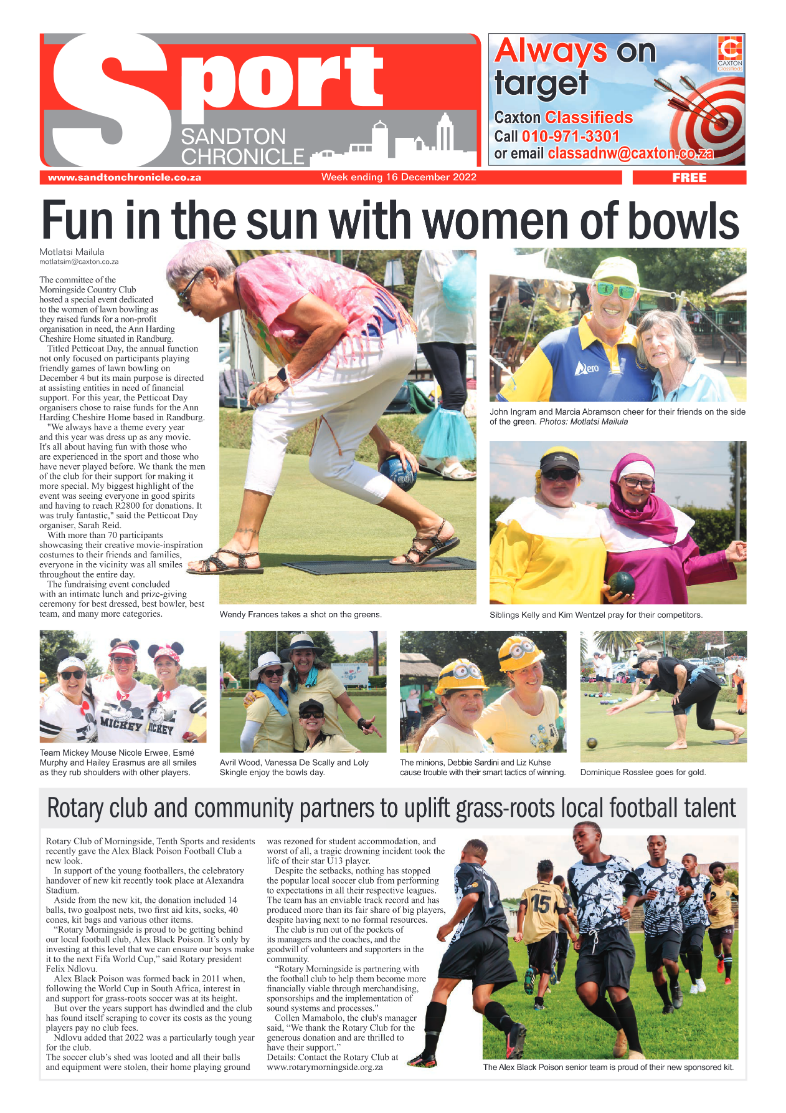 Sandton Chronicle 16 Dec 2022 page 13