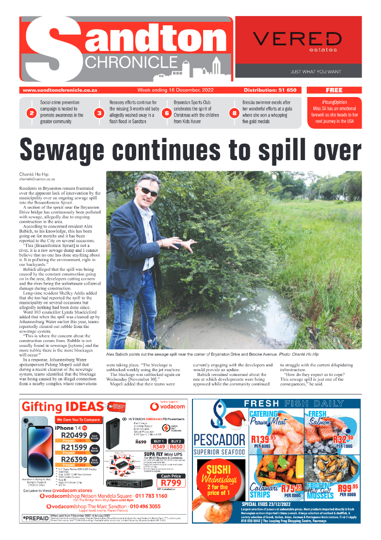 Sandton Chronicle 16 Dec 2022 page 2