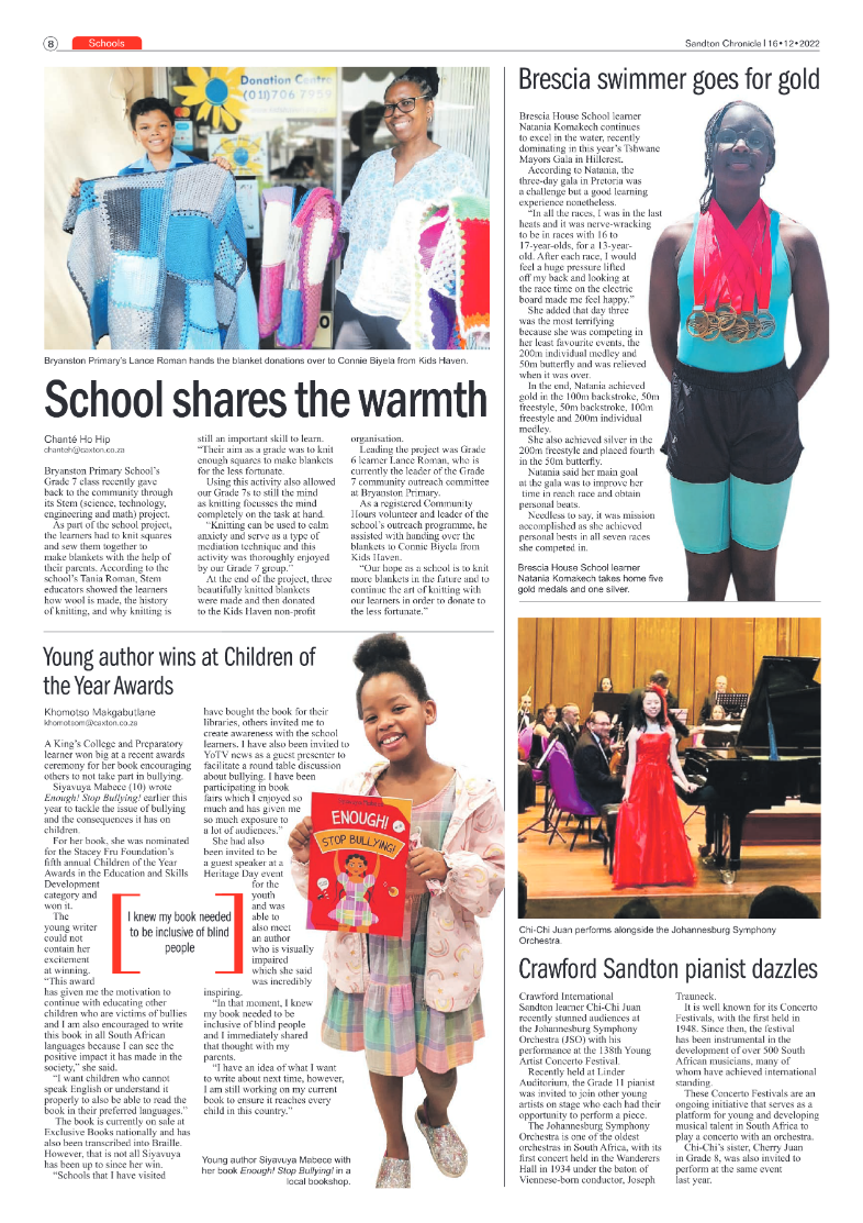 Sandton Chronicle 16 Dec 2022 page 20