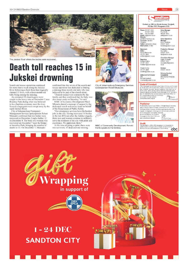 Sandton Chronicle 16 Dec 2022 page 4