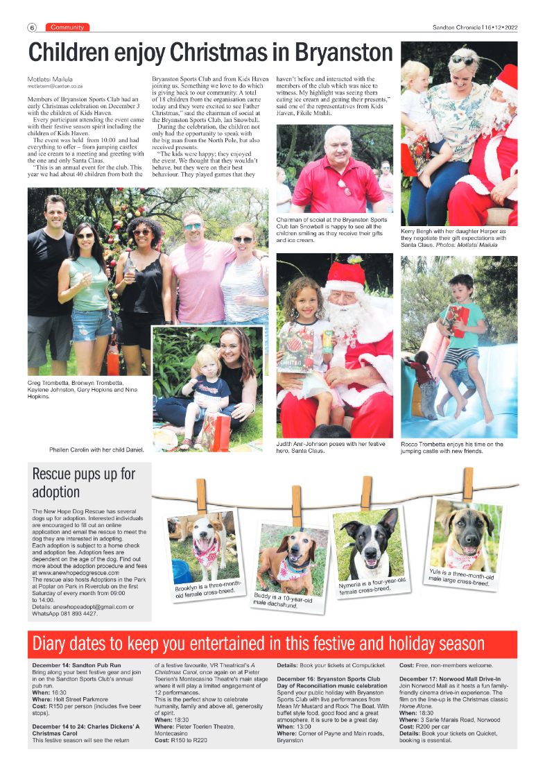 Sandton Chronicle 16 Dec 2022 page 7