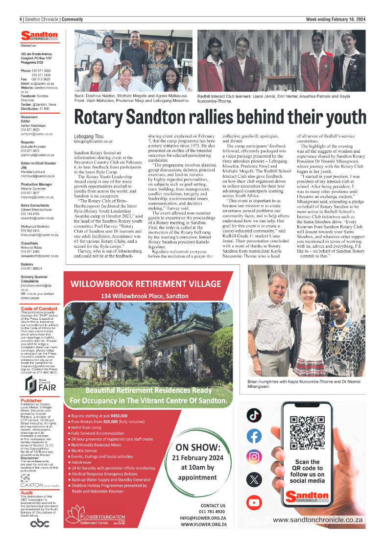 Sandton Chronicle 16 February 2024 page 4