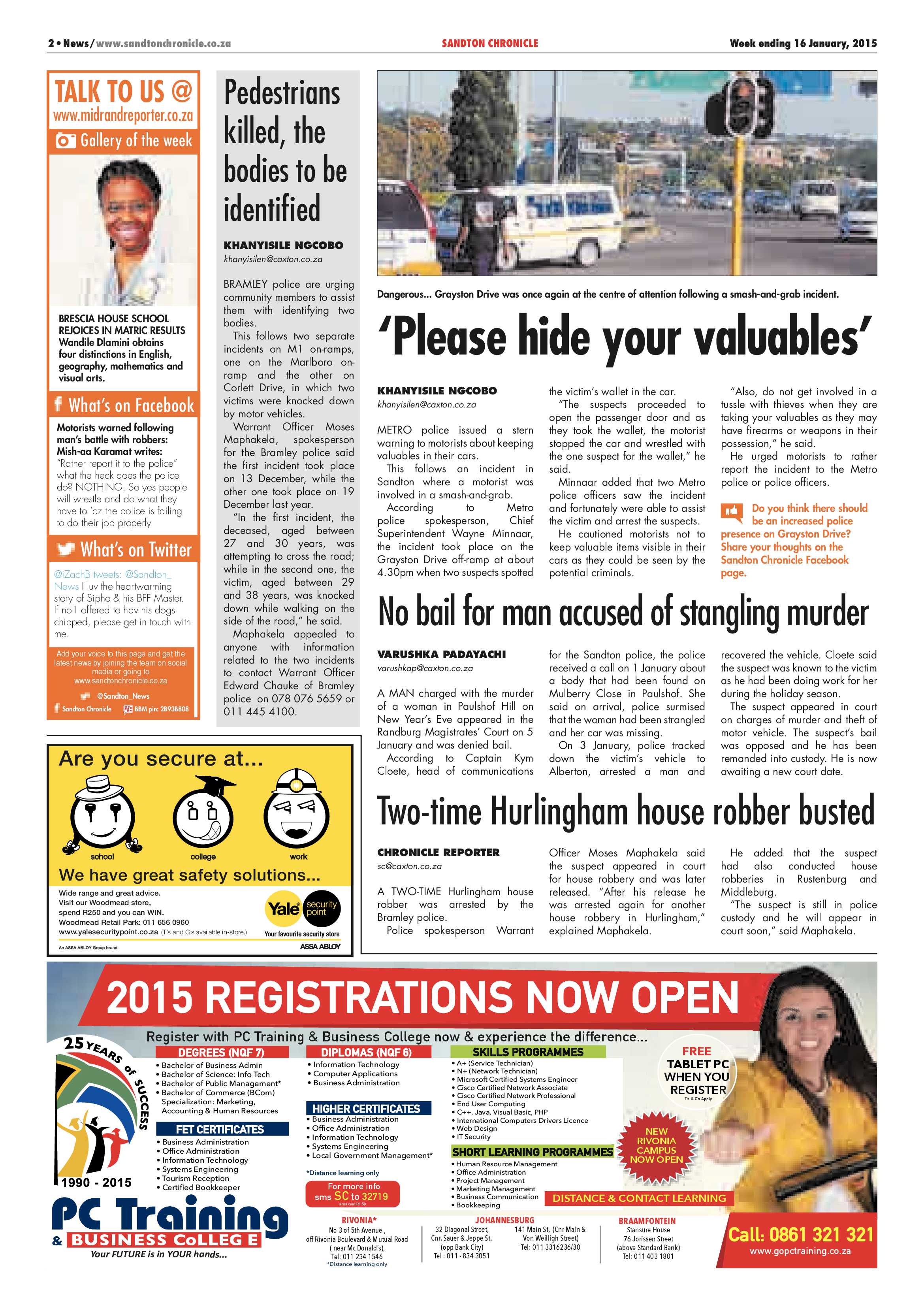Sandton Chronicle 16 January 2015 page 2