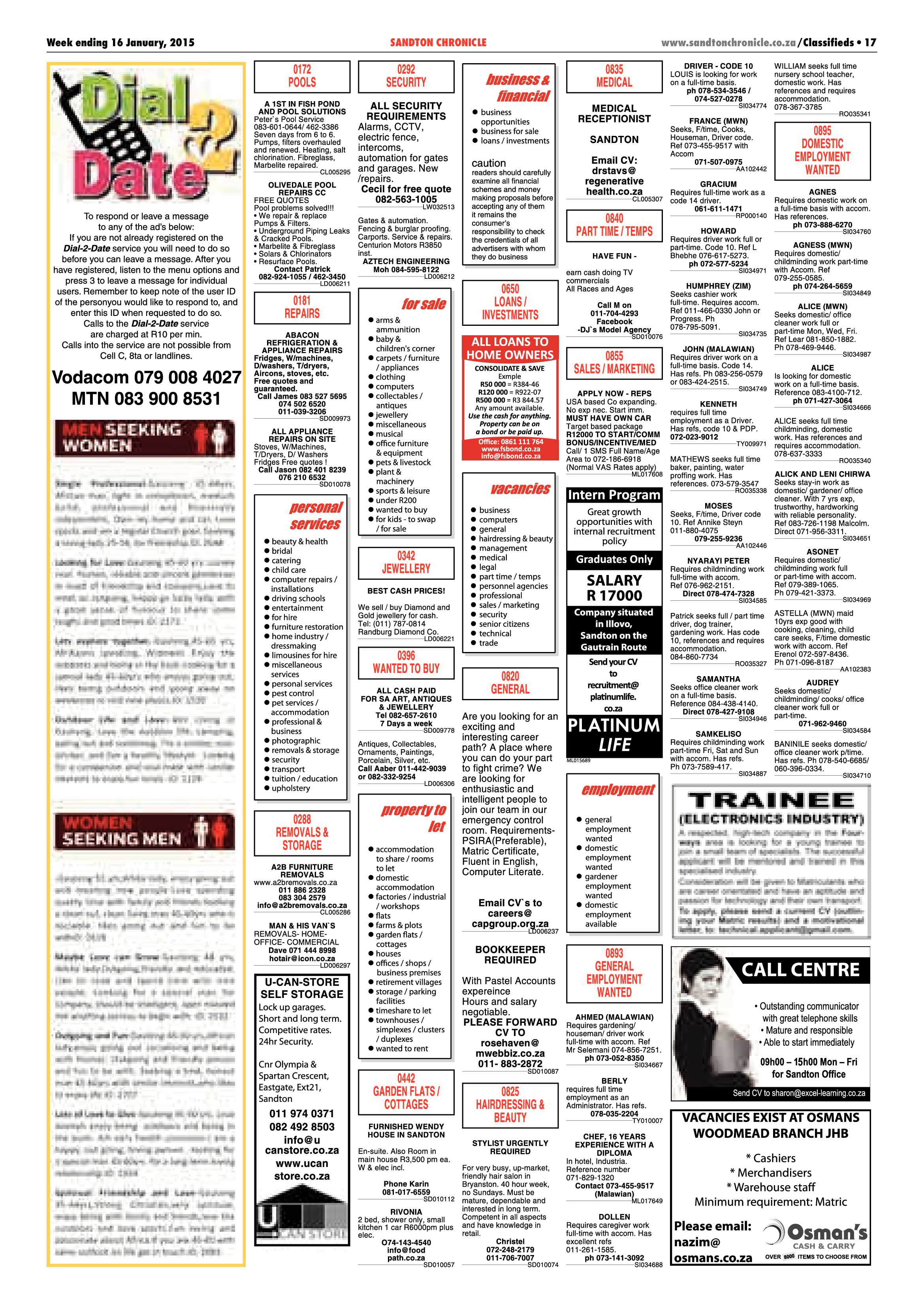 Sandton Chronicle 16 January 2015 page 25