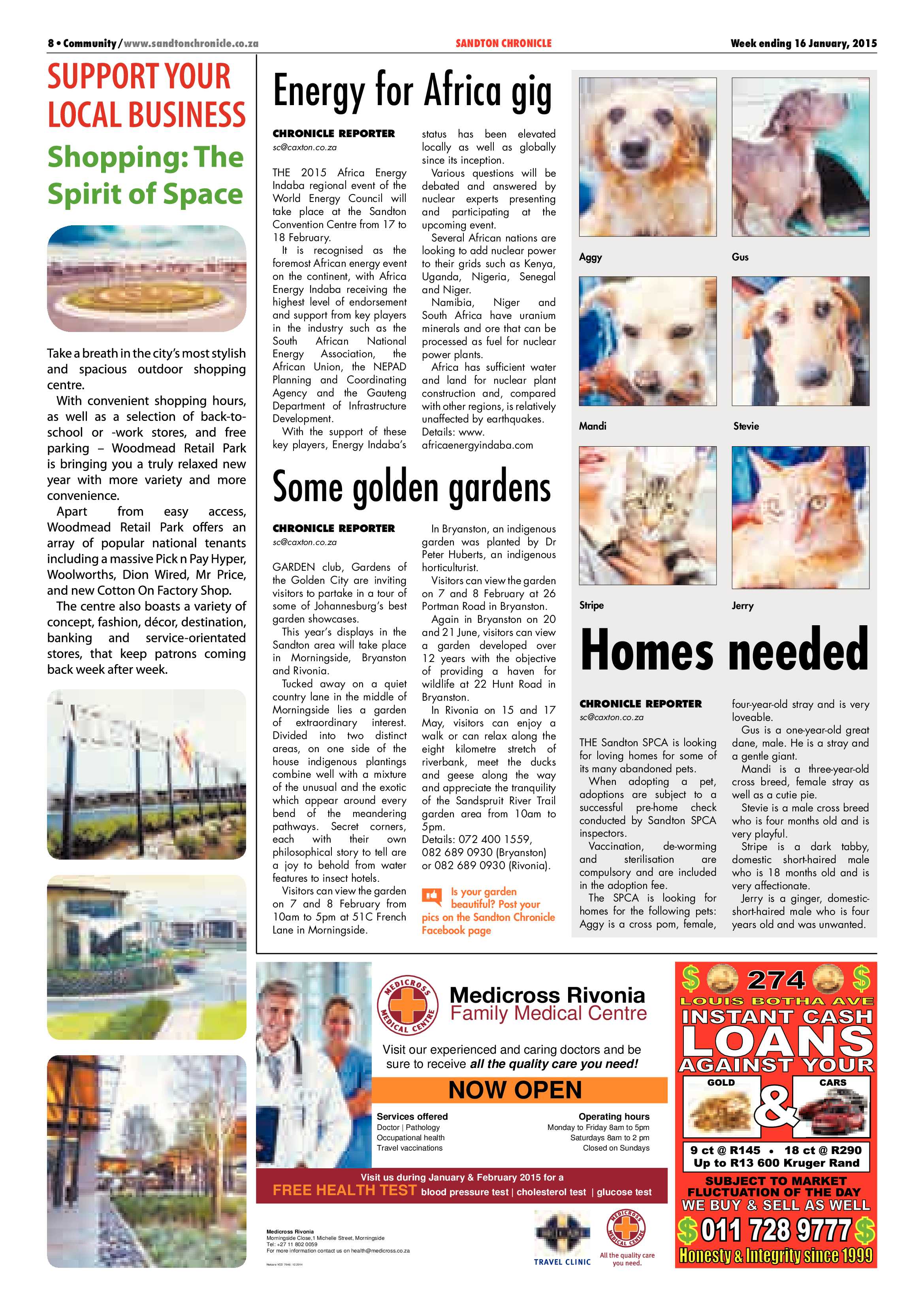 Sandton Chronicle 16 January 2015 page 8