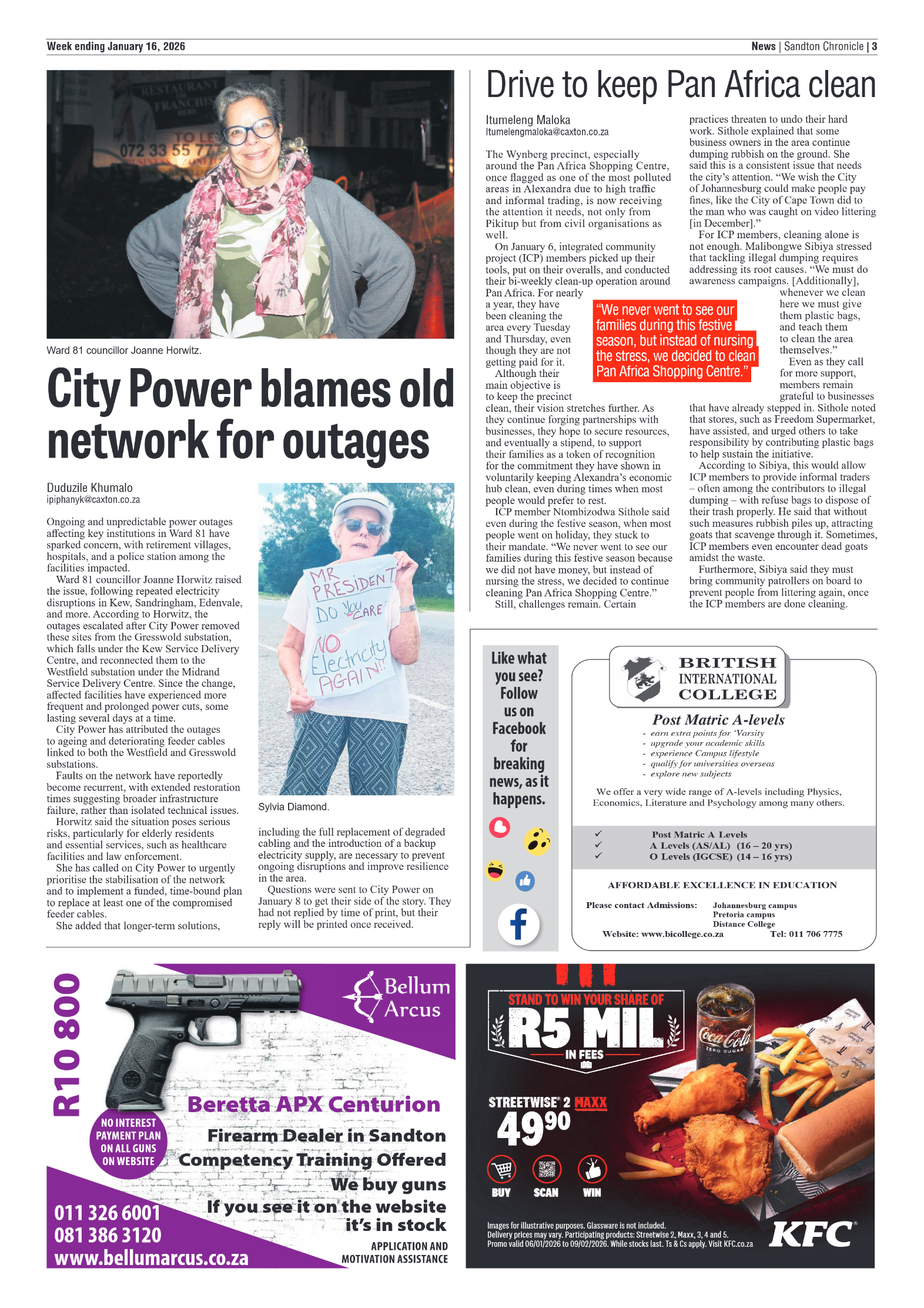 Sandton Chronicle 16 January 2026 page 3