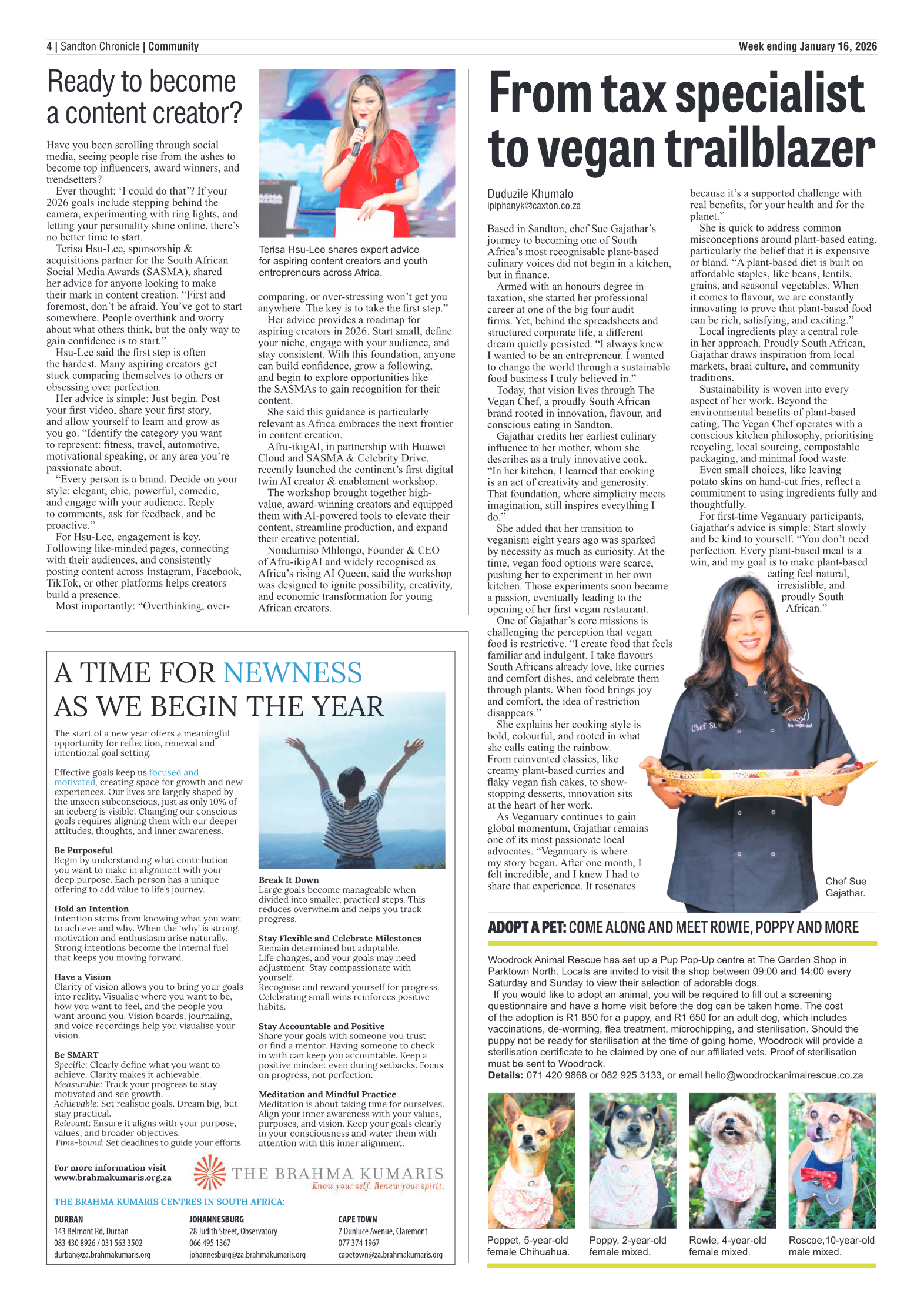 Sandton Chronicle 16 January 2026 page 4