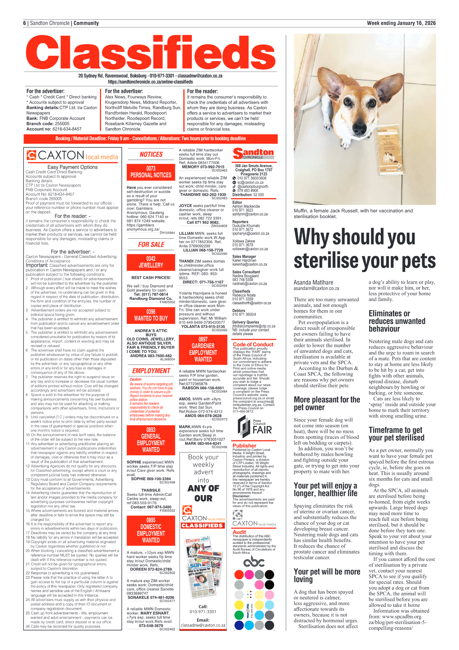 Sandton Chronicle 16 January 2026 page 6