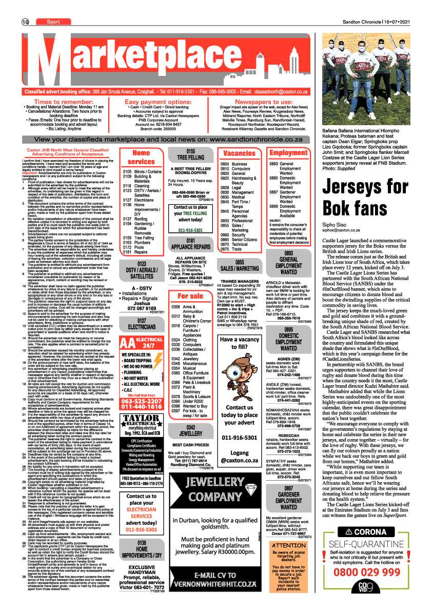 Sandton Chronicle 16 July 2021 page 10