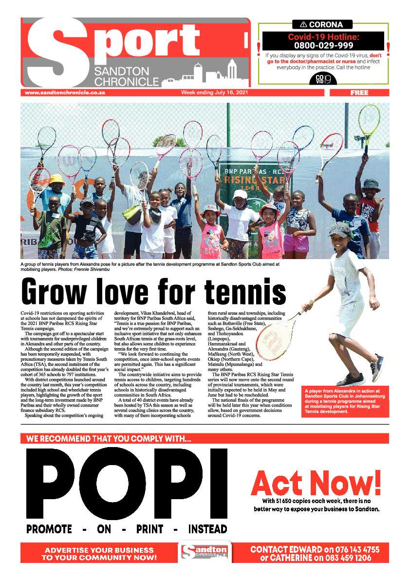 Sandton Chronicle 16 July 2021 page 12