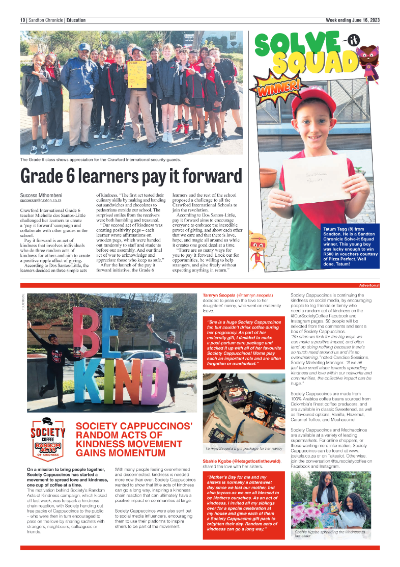 Sandton Chronicle 16 June 2023 page 10