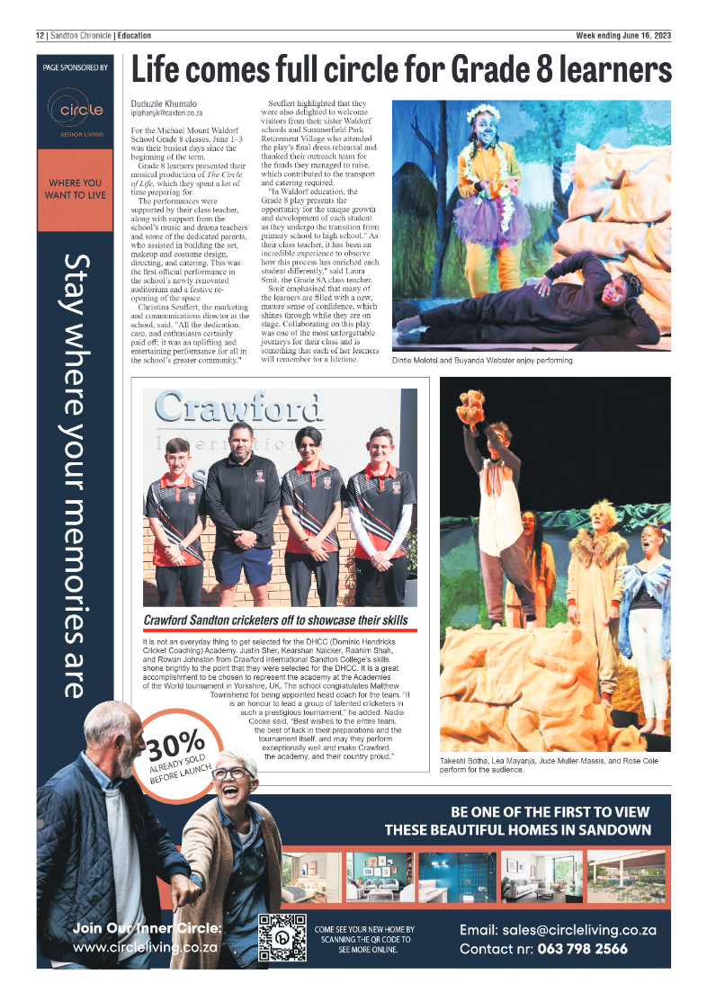 Sandton Chronicle 16 June 2023 page 12