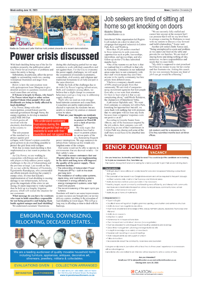 Sandton Chronicle 16 June 2023 page 3