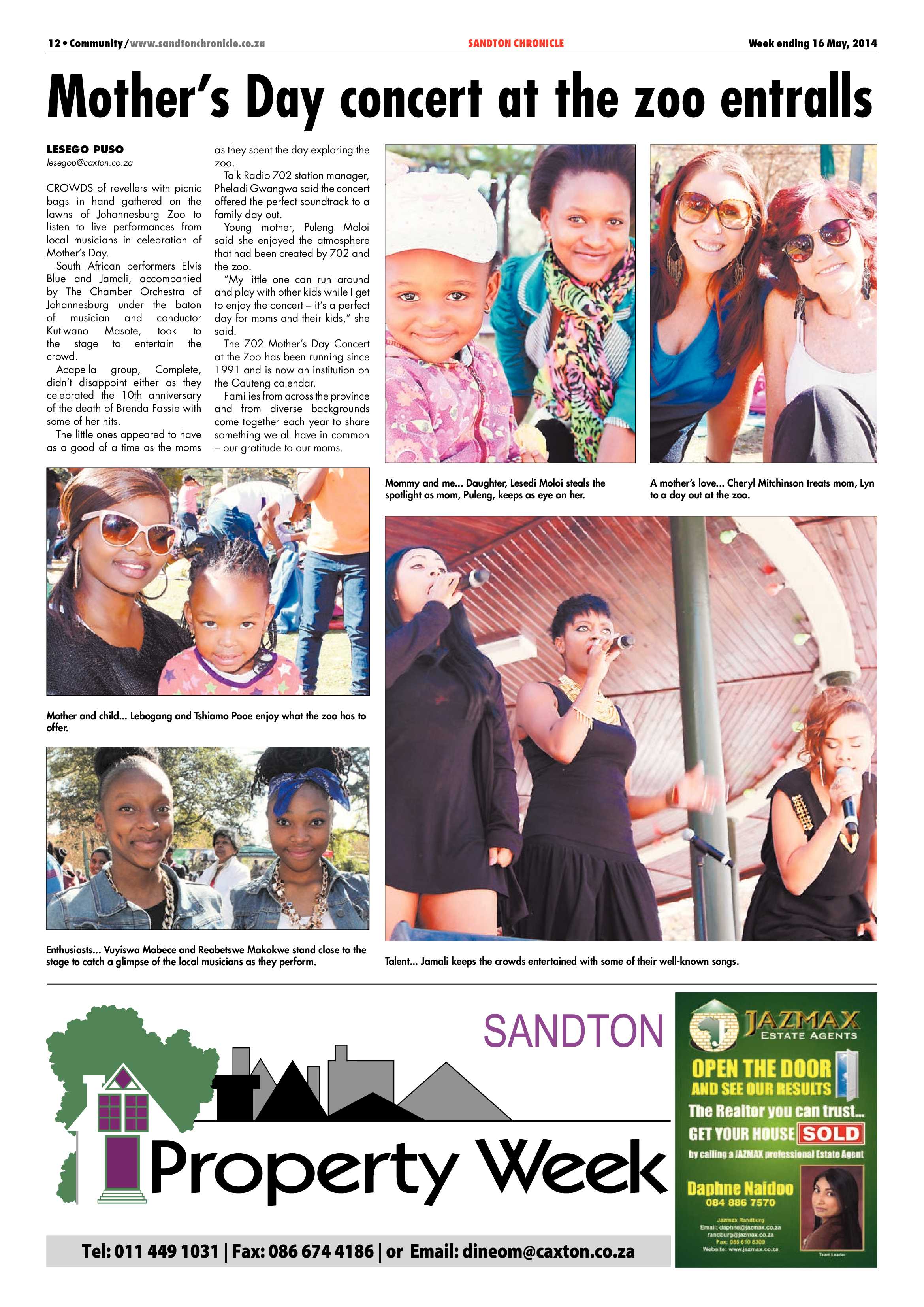 Sandton Chronicle 16 May 2014 page 20