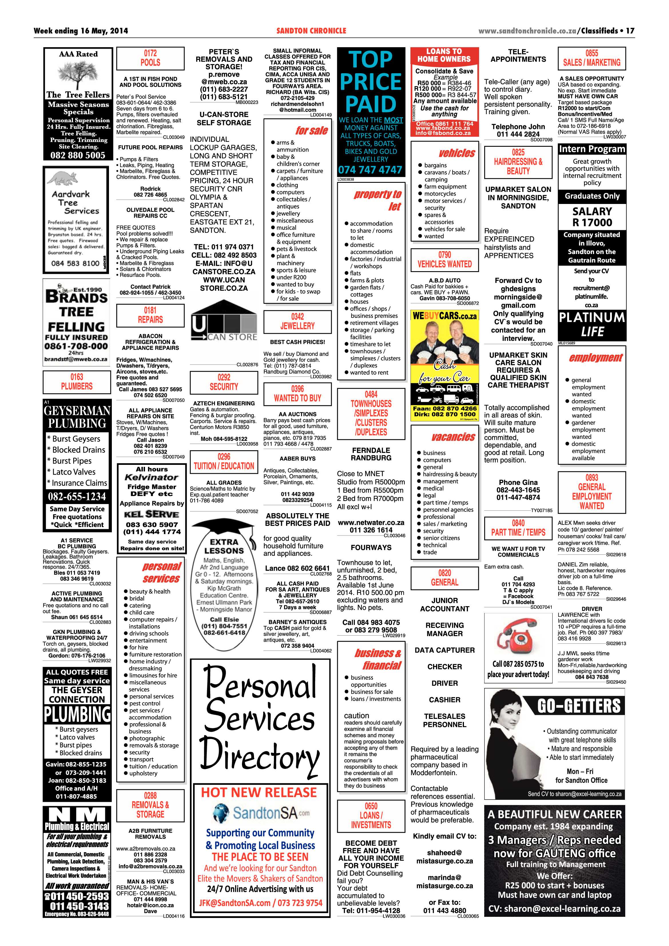 Sandton Chronicle 16 May 2014 page 25