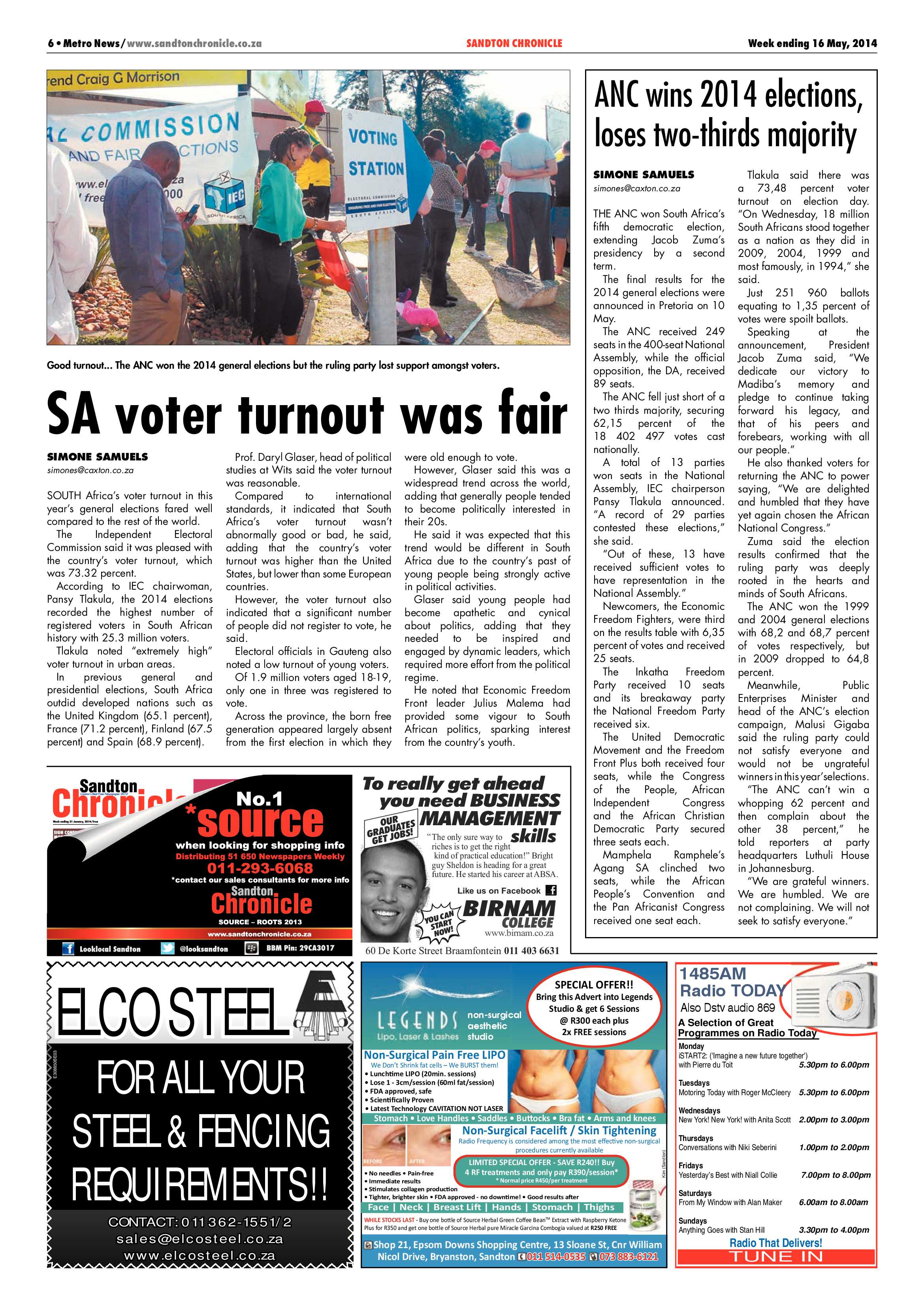 Sandton Chronicle 16 May 2014 page 6