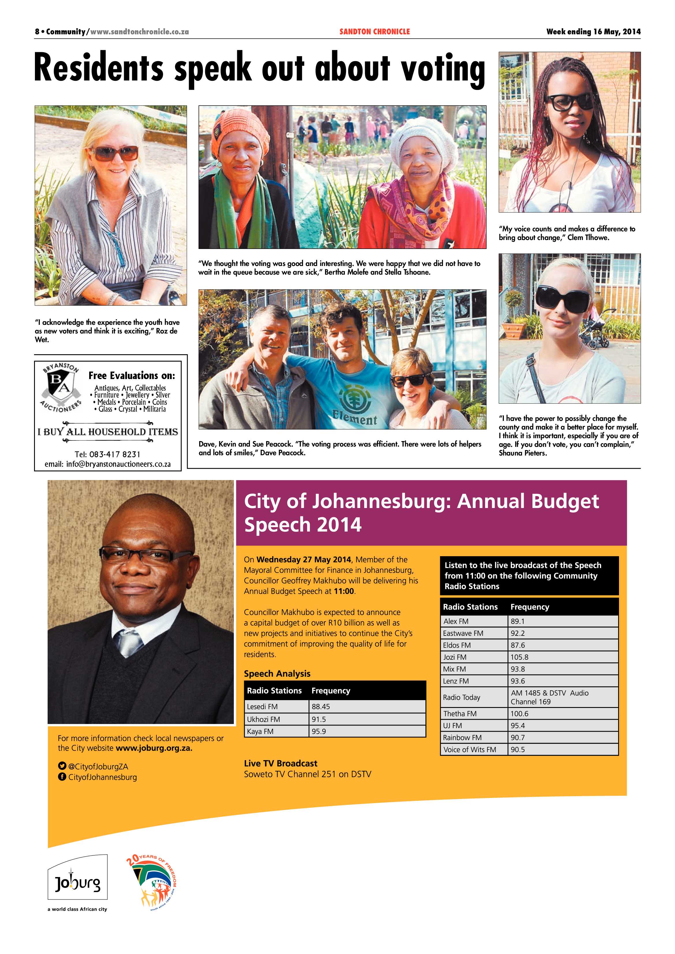 Sandton Chronicle 16 May 2014 page 8