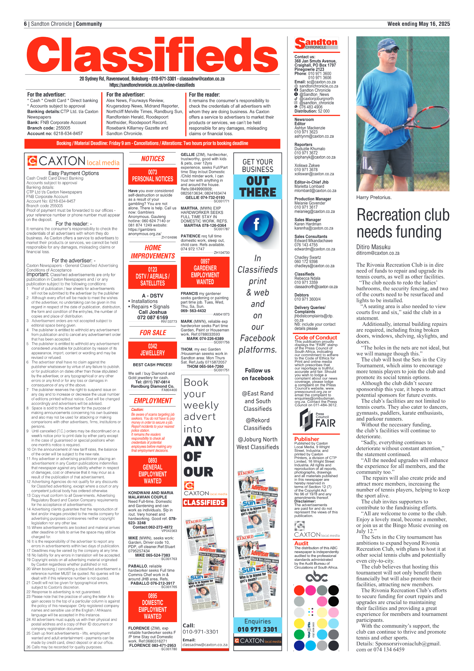 Sandton Chronicle 16 May 2025 page 6