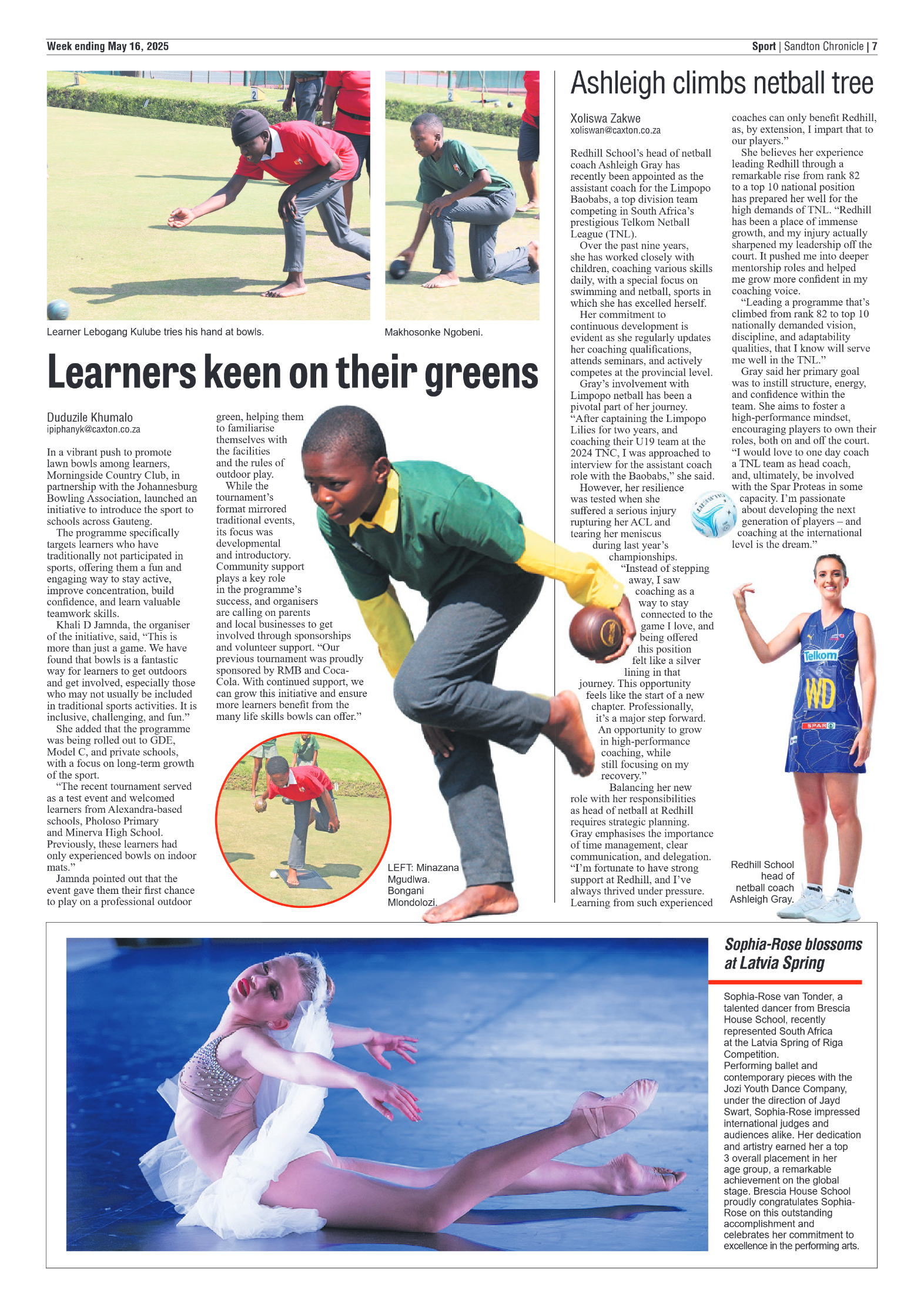 Sandton Chronicle 16 May 2025 page 7