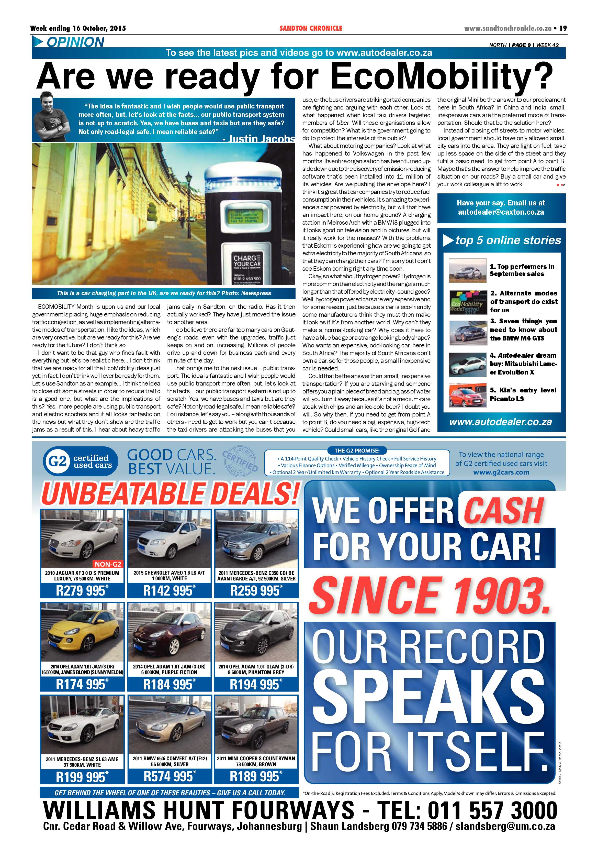 Sandton Chronicle 16 October 2015 page 19