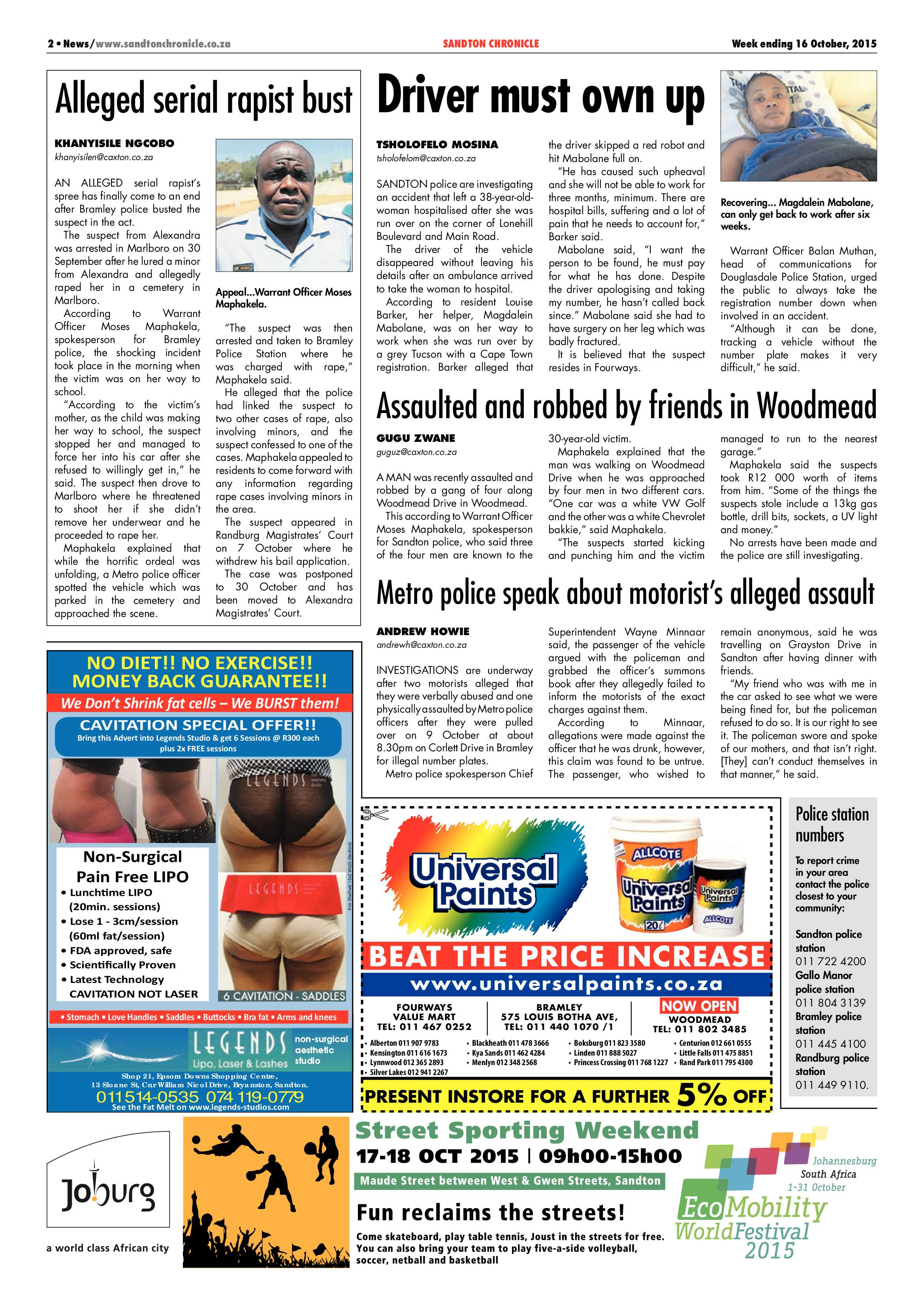 Sandton Chronicle 16 October 2015 page 2