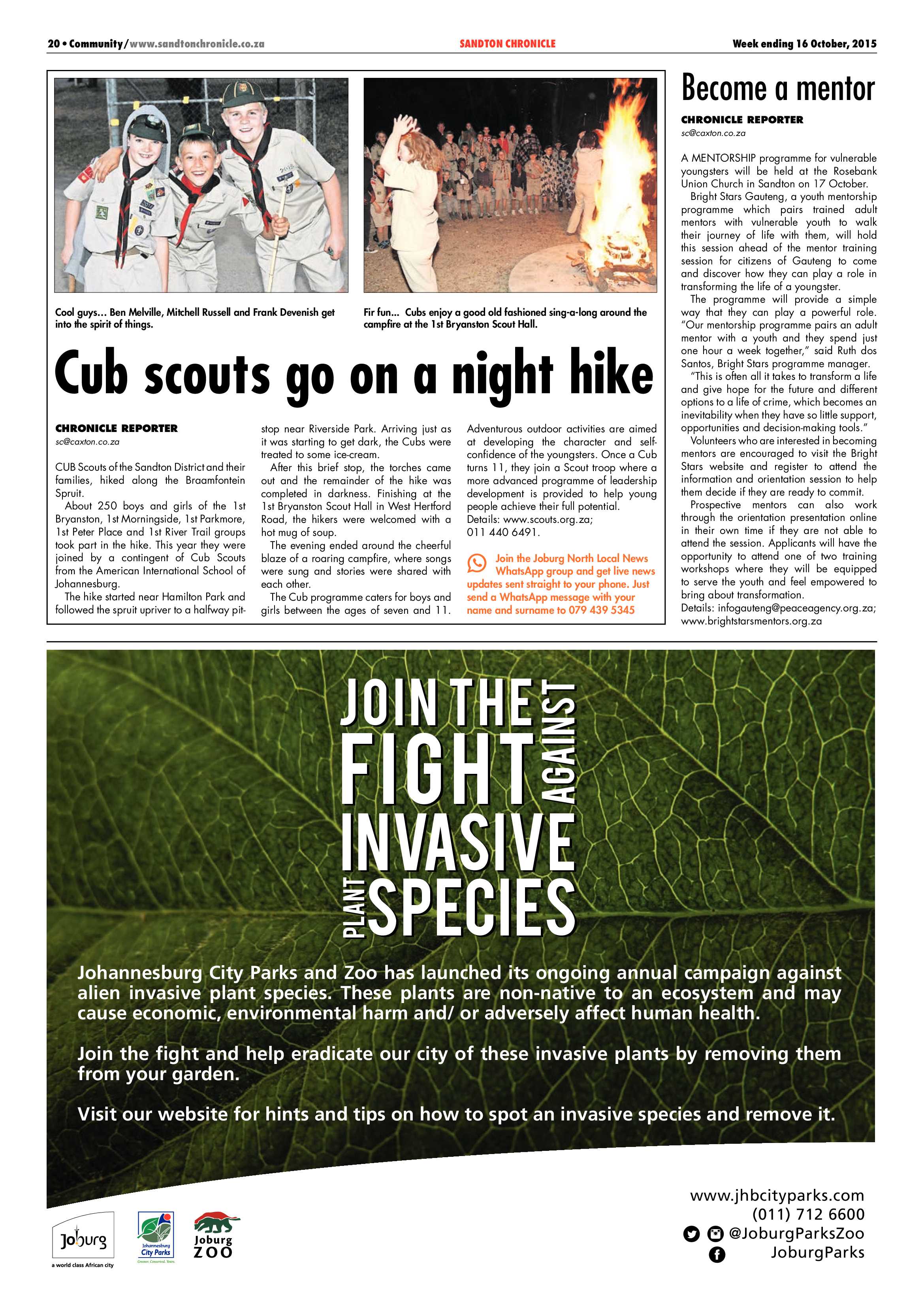 Sandton Chronicle 16 October 2015 page 20