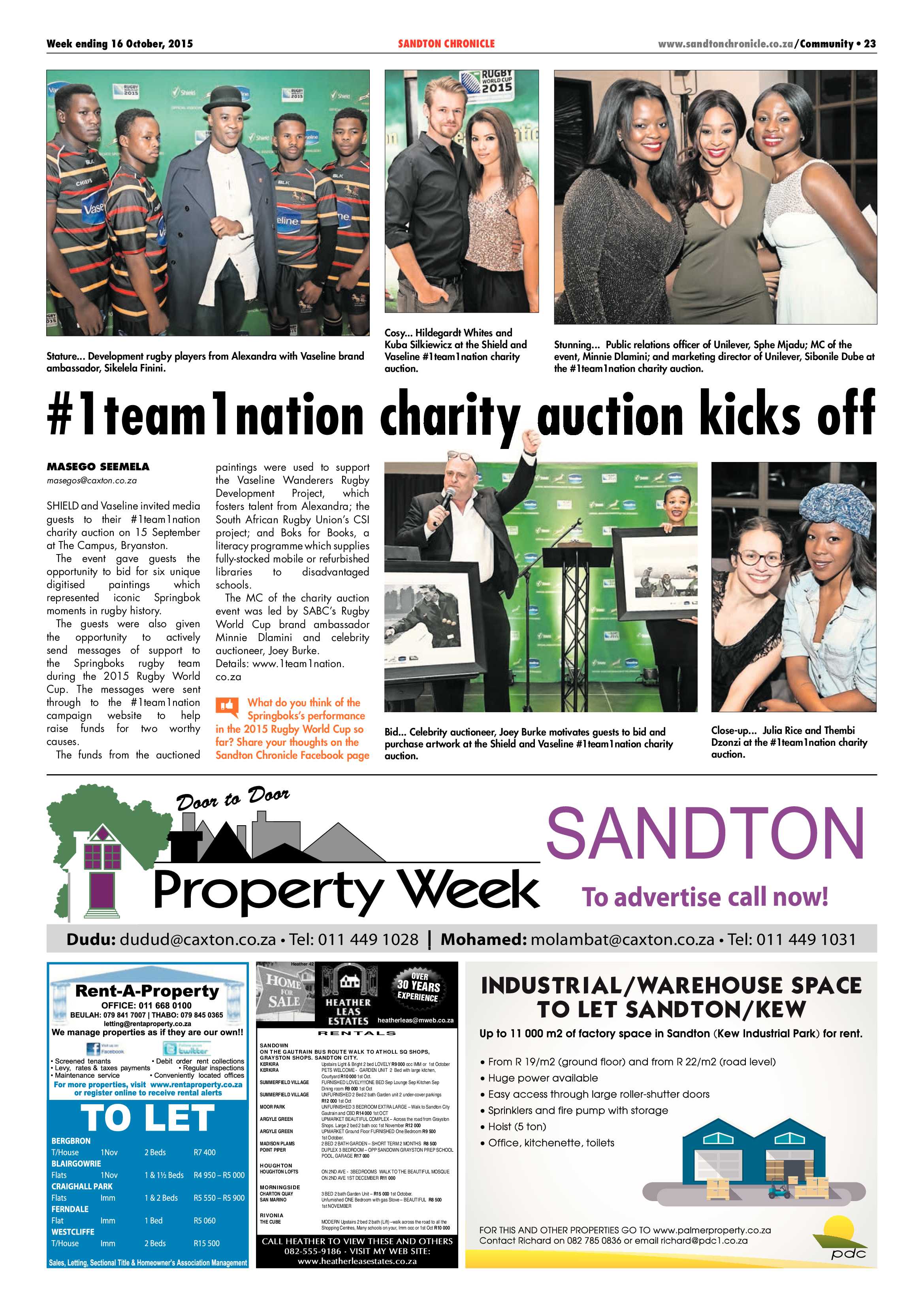 Sandton Chronicle 16 October 2015 page 23