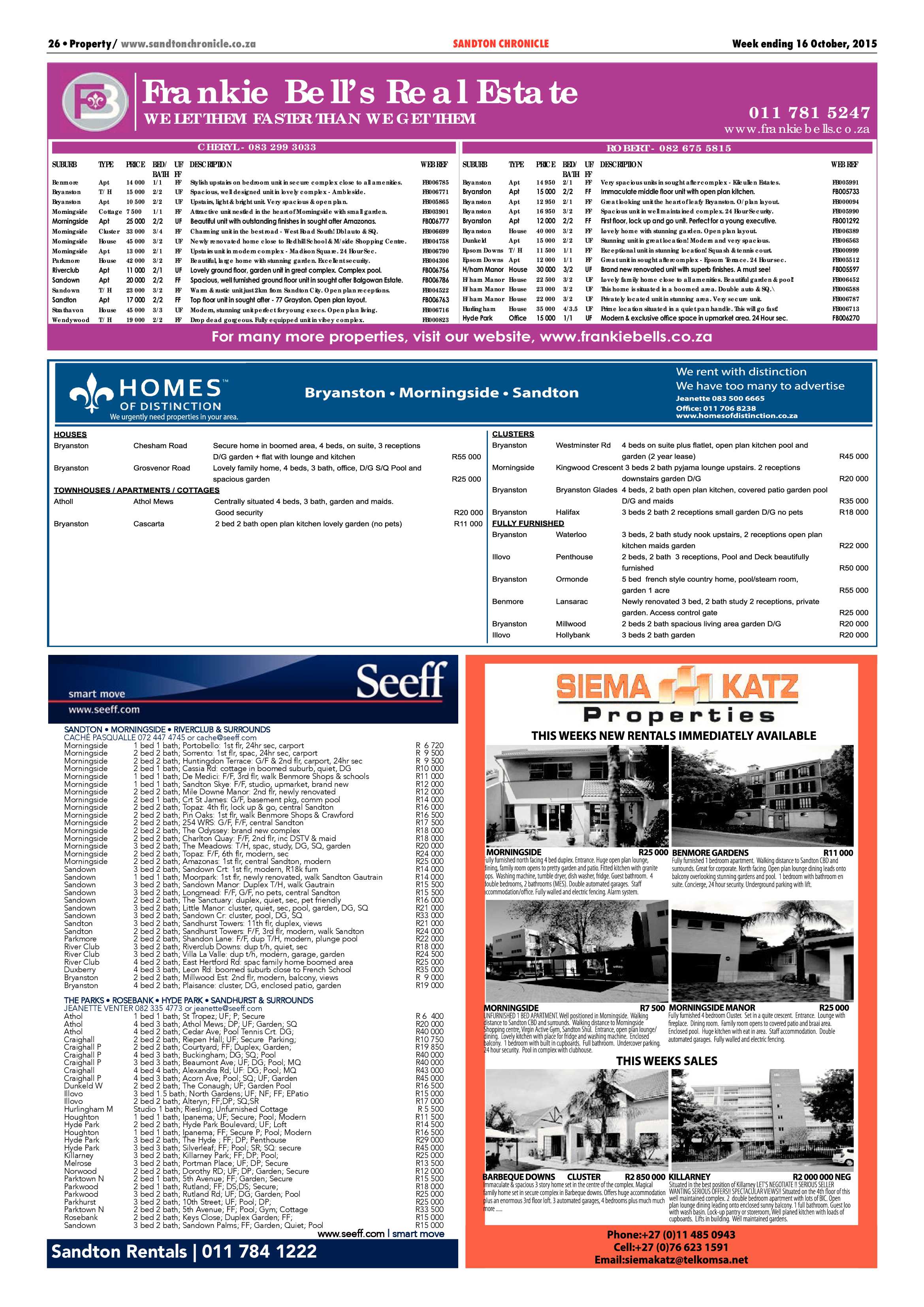 Sandton Chronicle 16 October 2015 page 26
