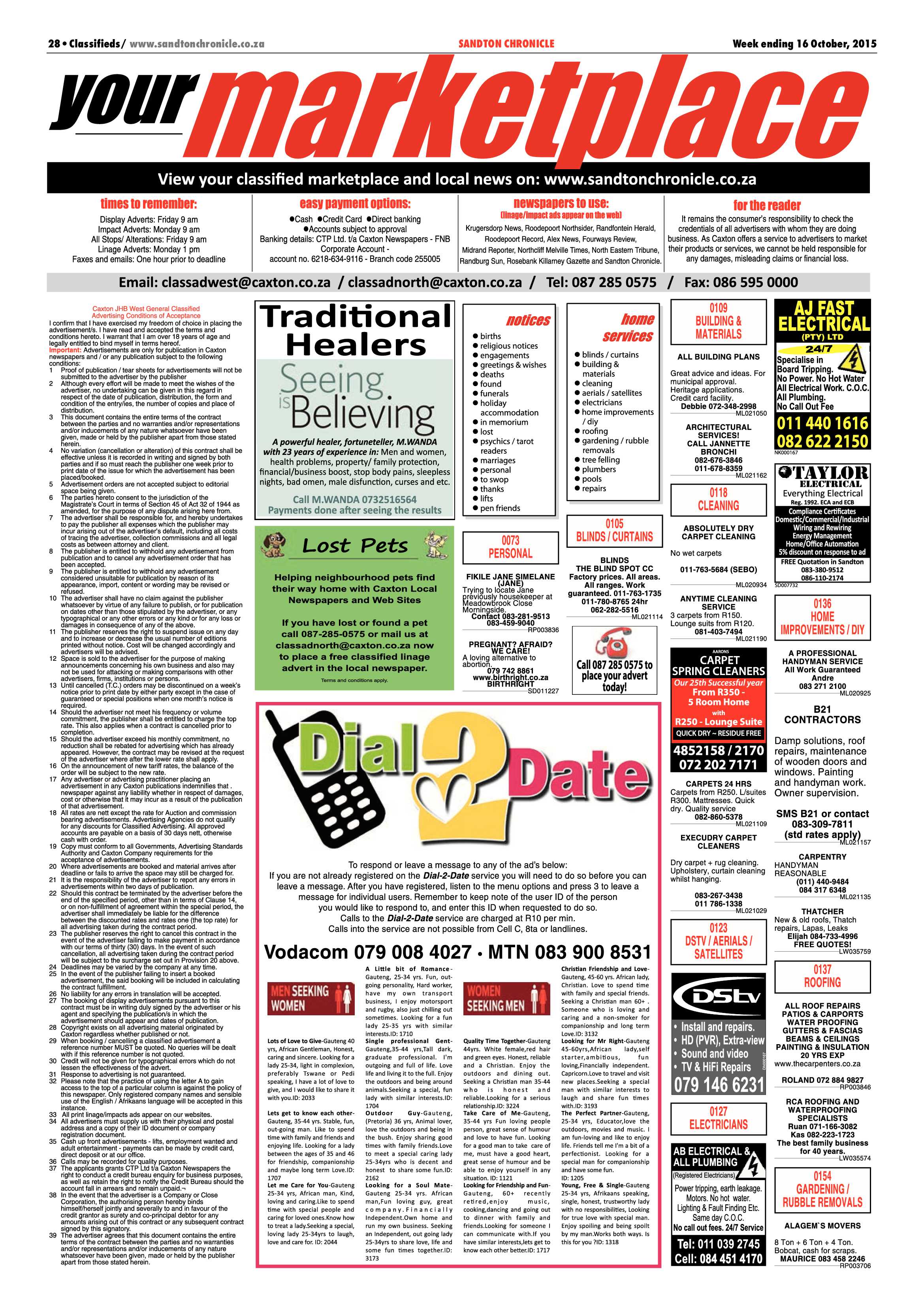 Sandton Chronicle 16 October 2015 page 28