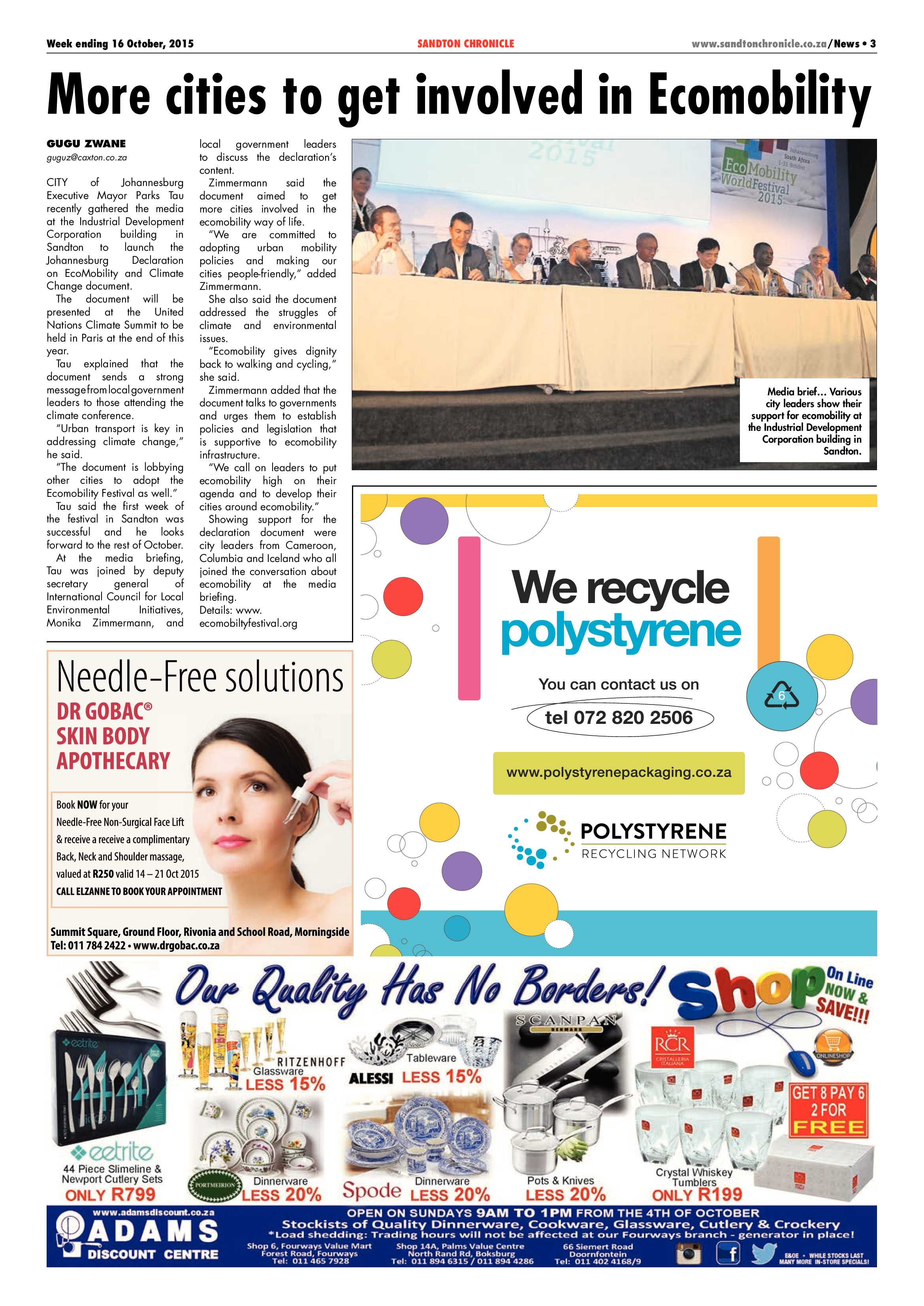 Sandton Chronicle 16 October 2015 page 3