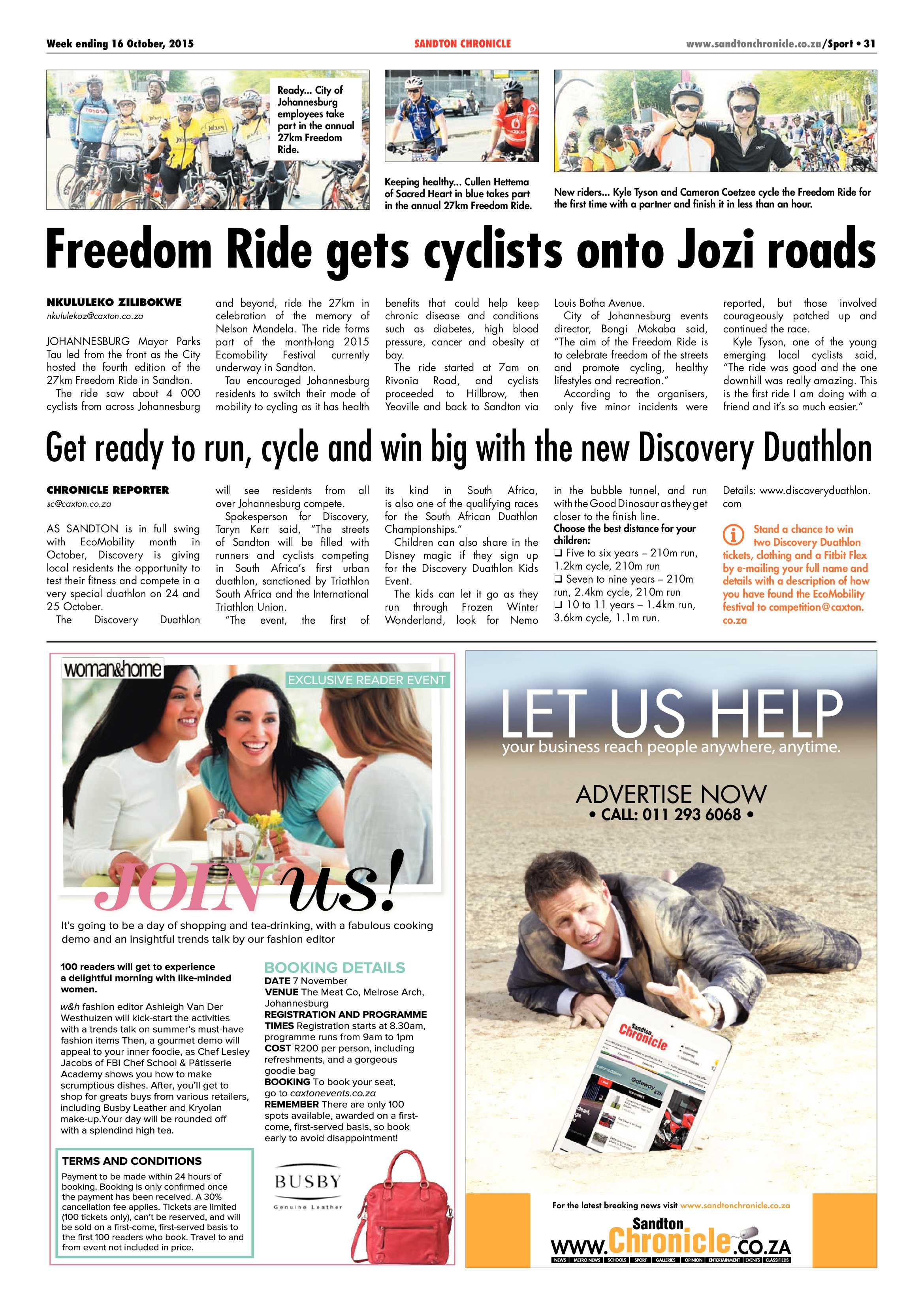 Sandton Chronicle 16 October 2015 page 31