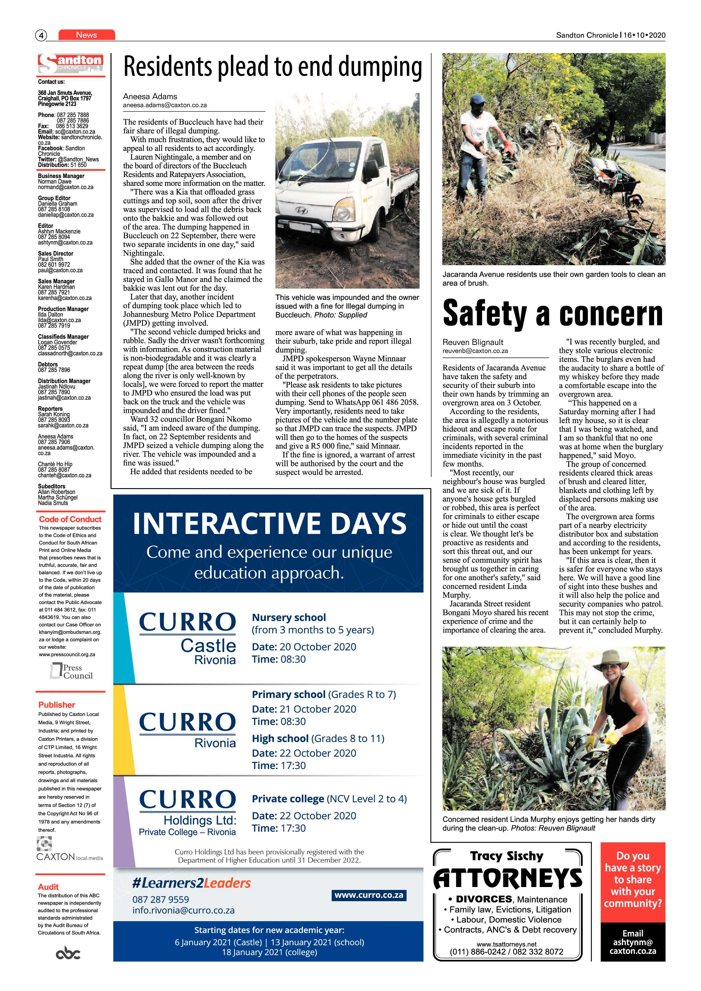 Sandton Chronicle 16 October 2020 page 4