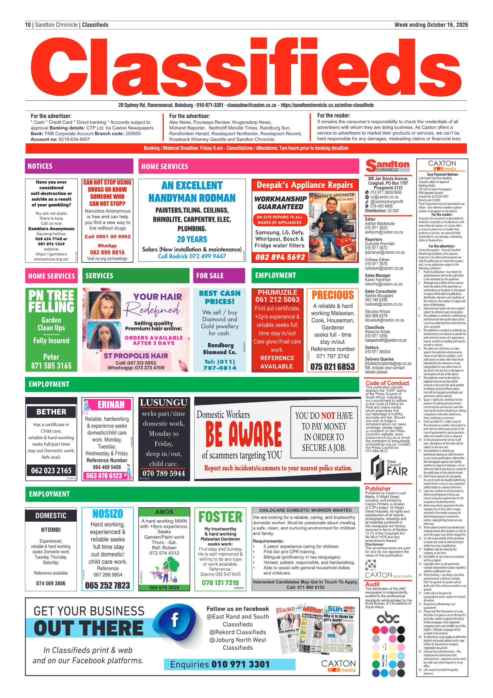 Sandton Chronicle 16 October 2026 page 9