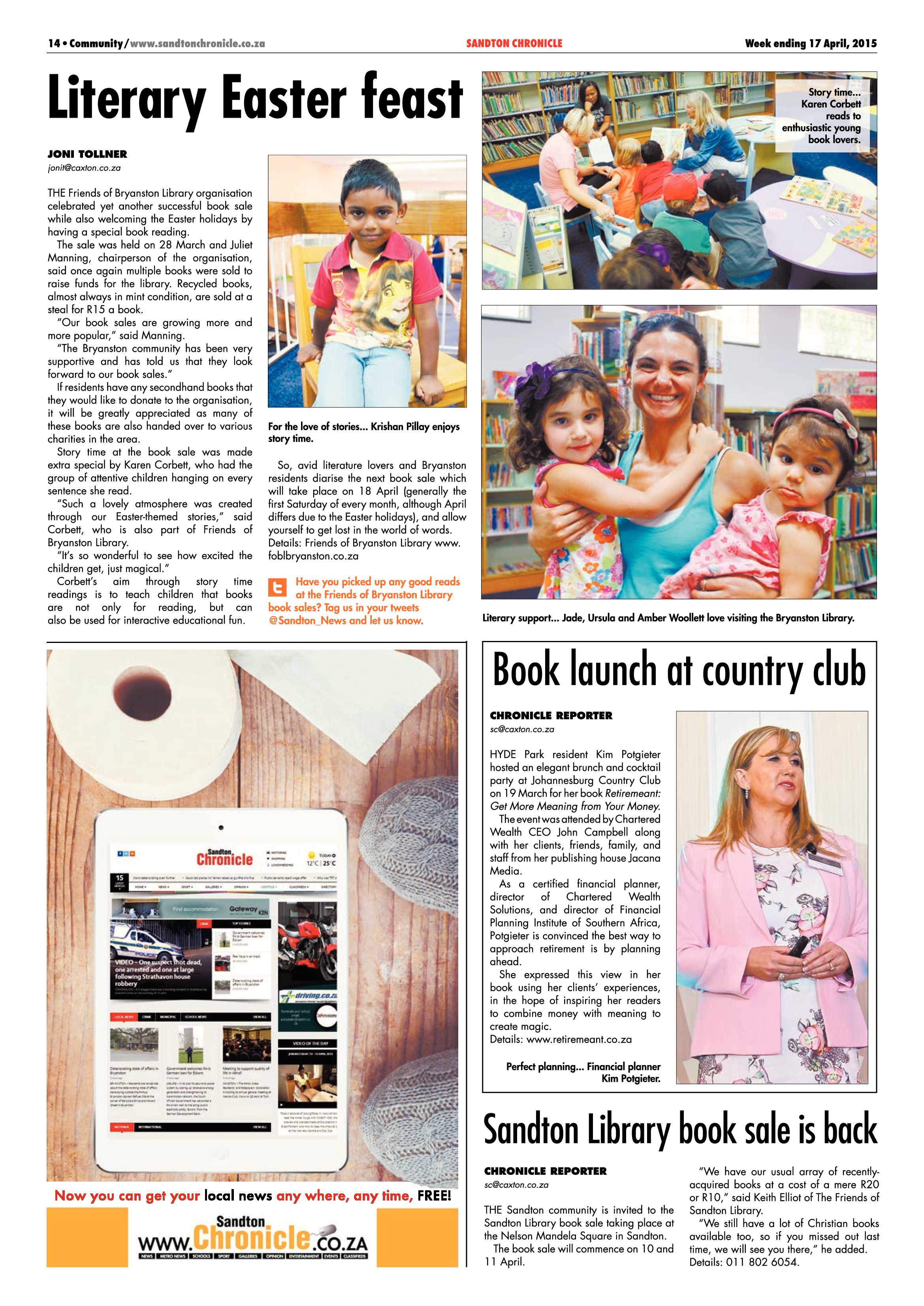Sandton Chronicle 17 April 2015 page 14