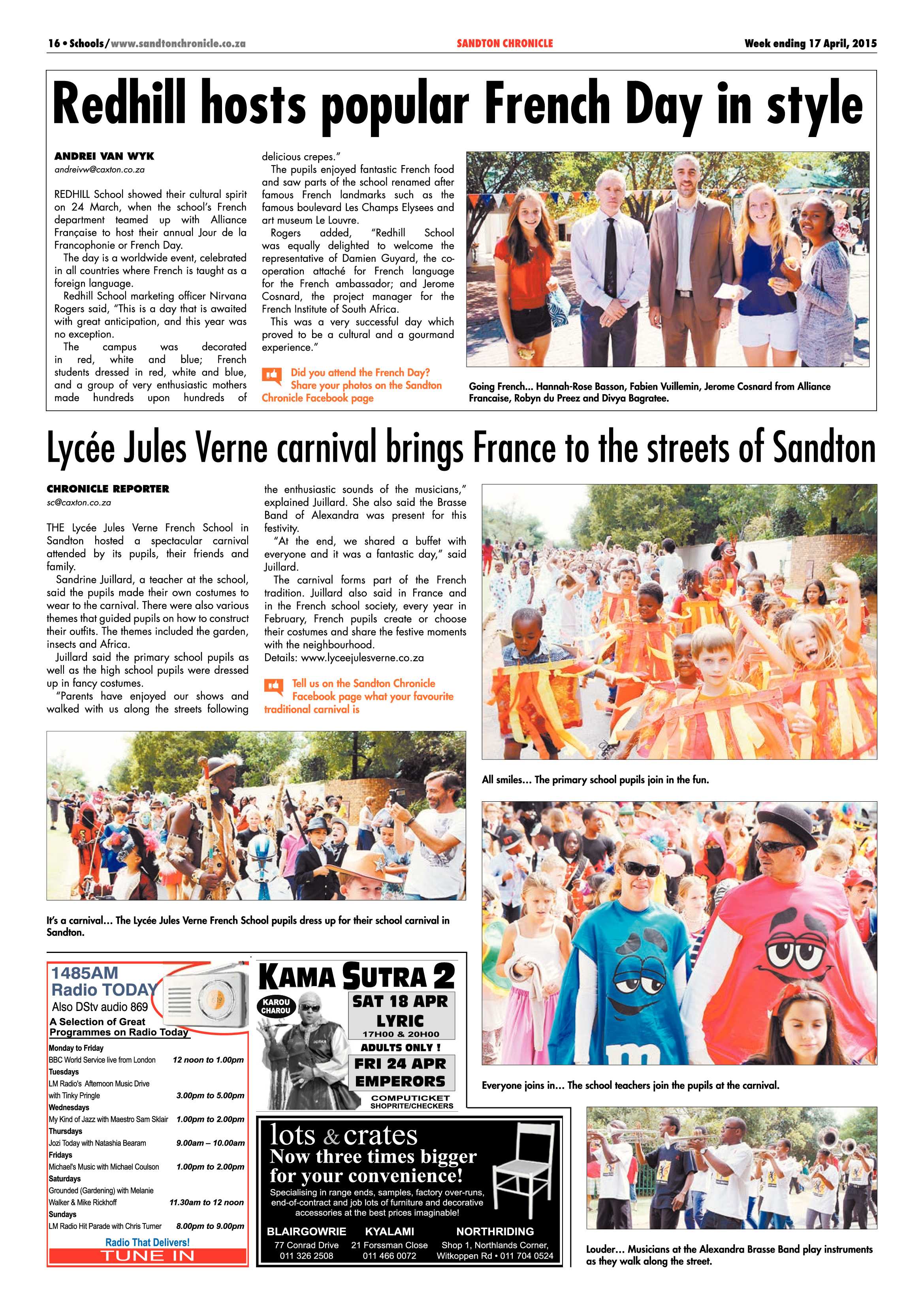 Sandton Chronicle 17 April 2015 page 16