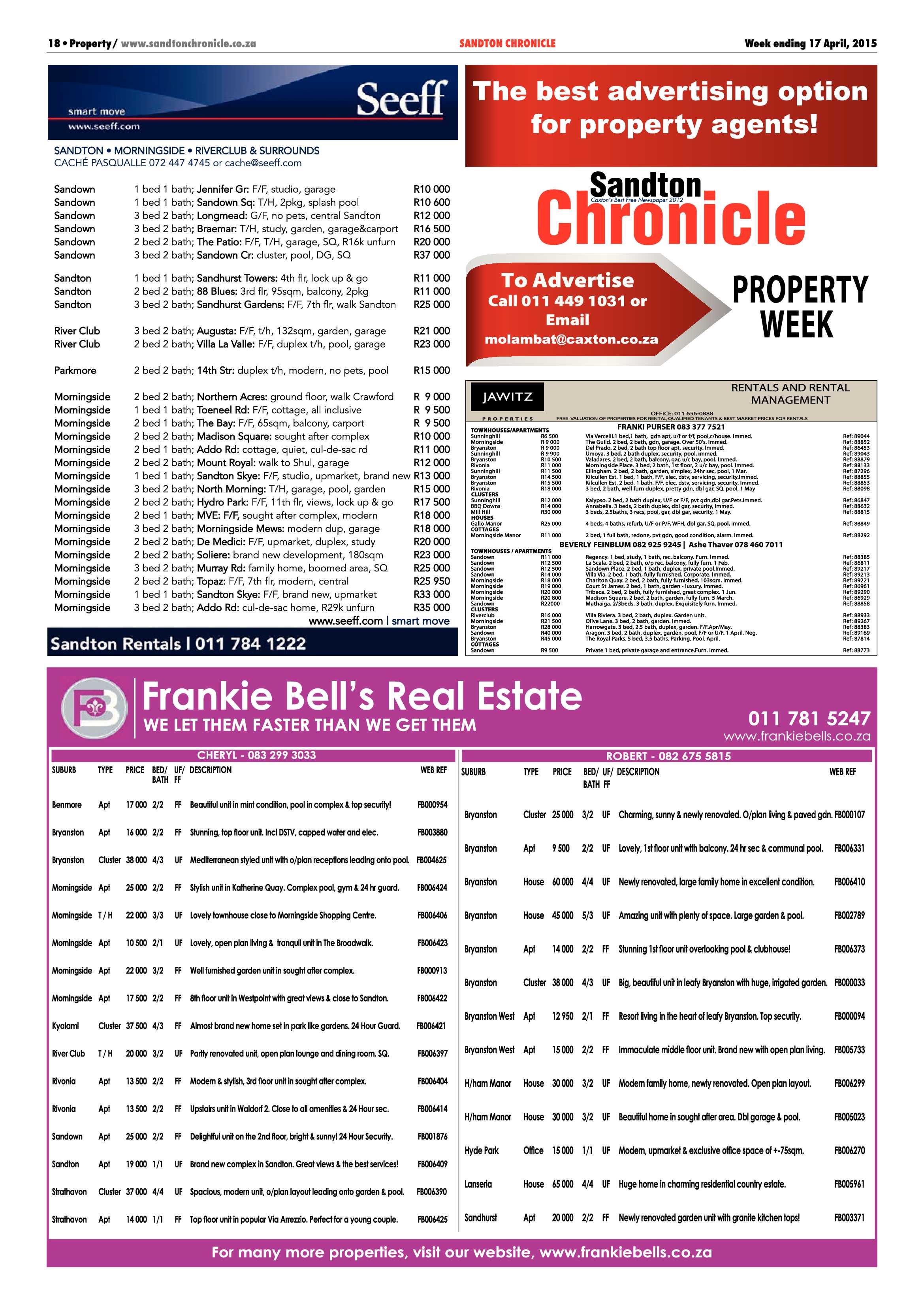 Sandton Chronicle 17 April 2015 page 18